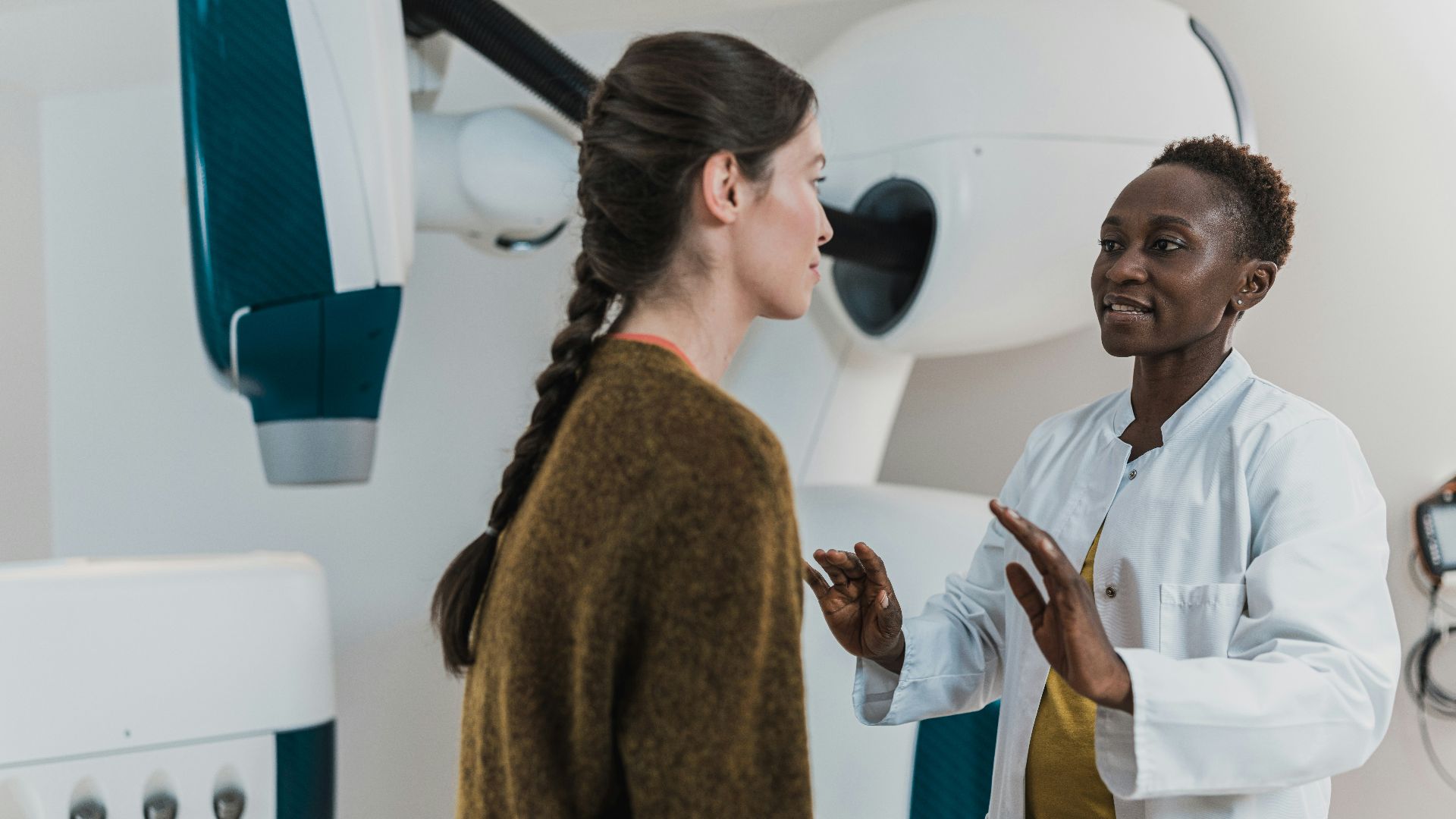a doctor talking to a patient
