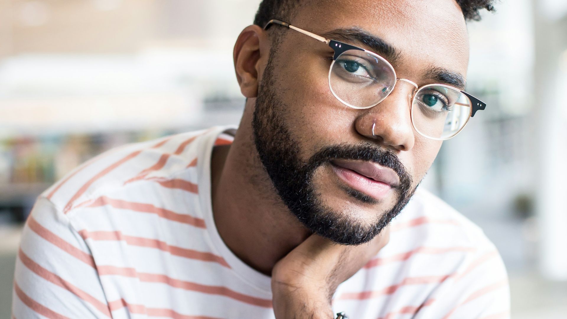 man wearing eyeglasses