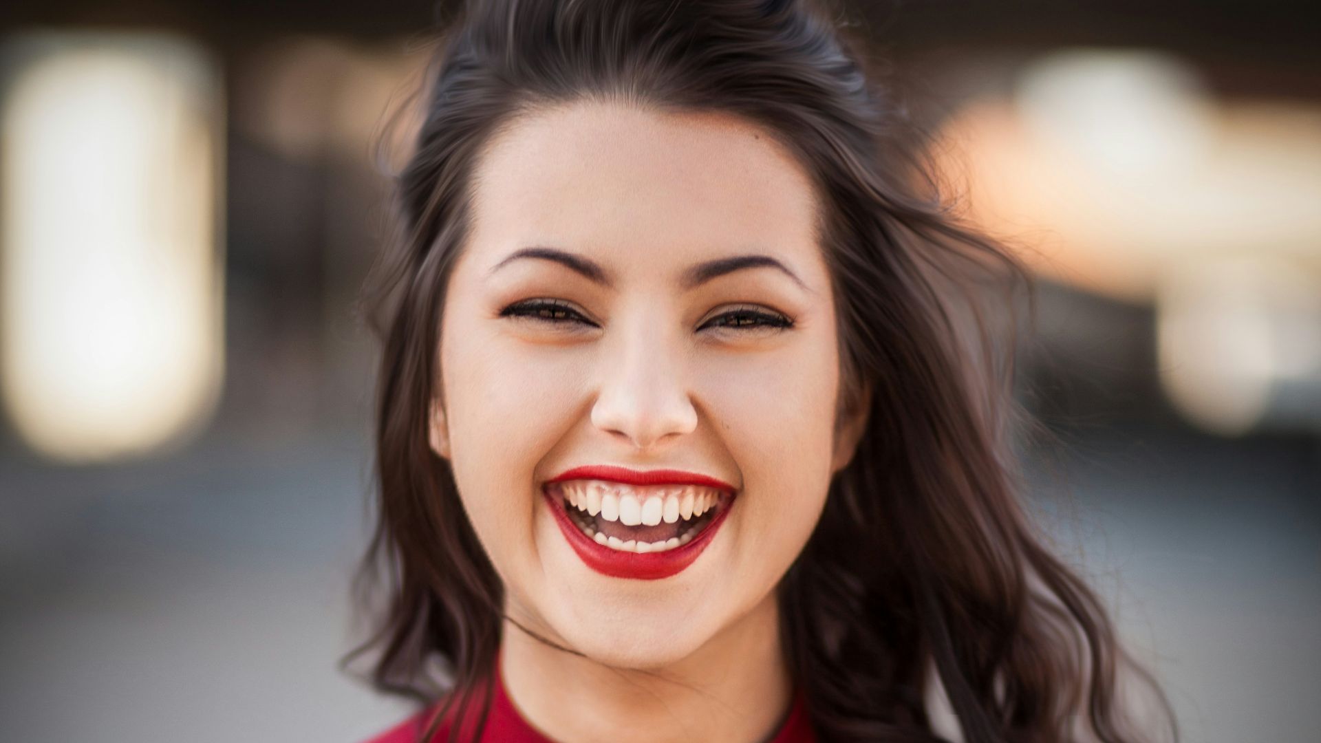 closeup photography of woman smiling