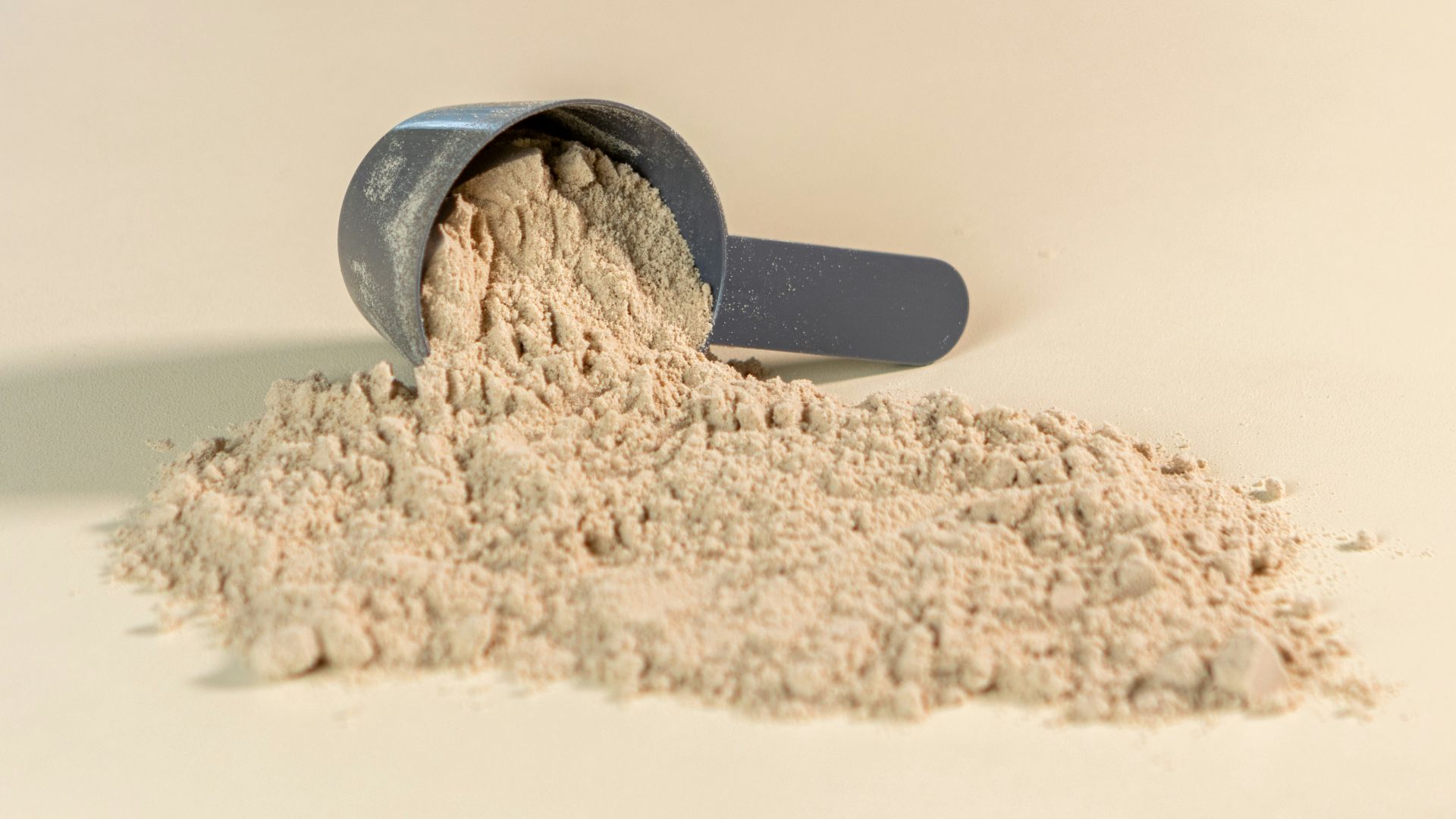 a scoop of powder sitting on top of a table