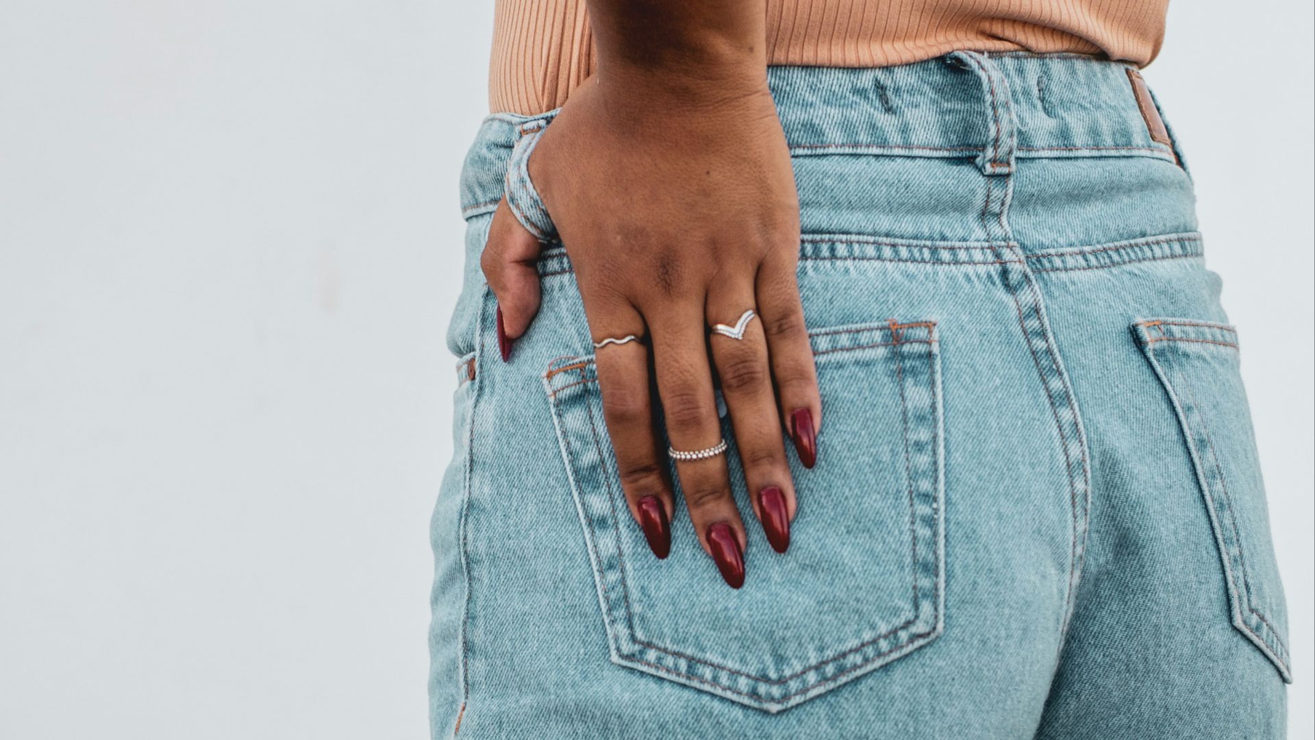women's blue denim bottoms