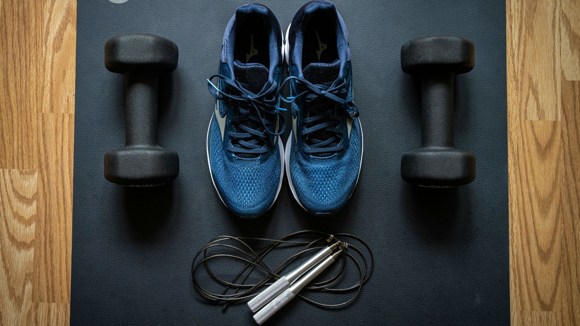 blue and black nike athletic shoes