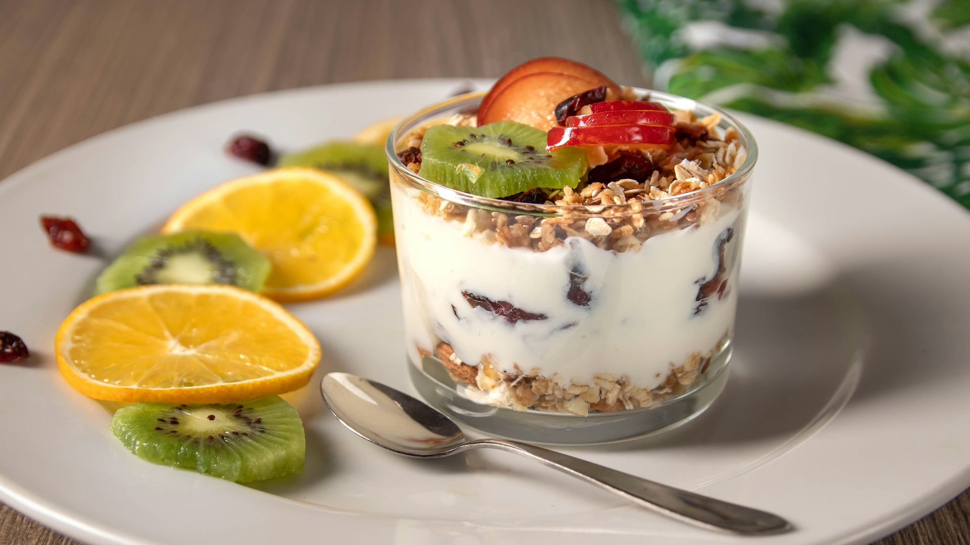 ice cream with sliced lemon on white ceramic plate