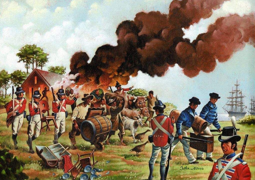 File:British Raid On Chesapeake Bay War Of 1812 Painting From Patuxent River Naval Air Station U.S. Navy II.png