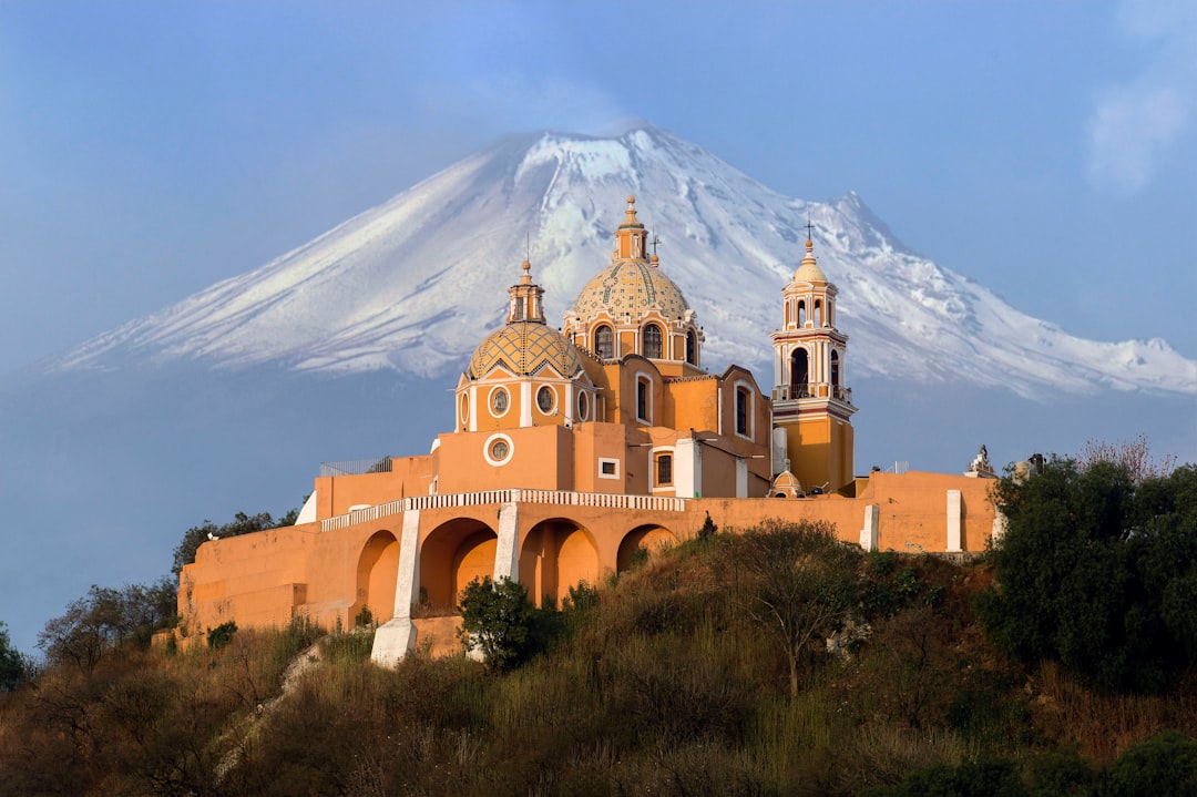 aerial photography of orange cathedral