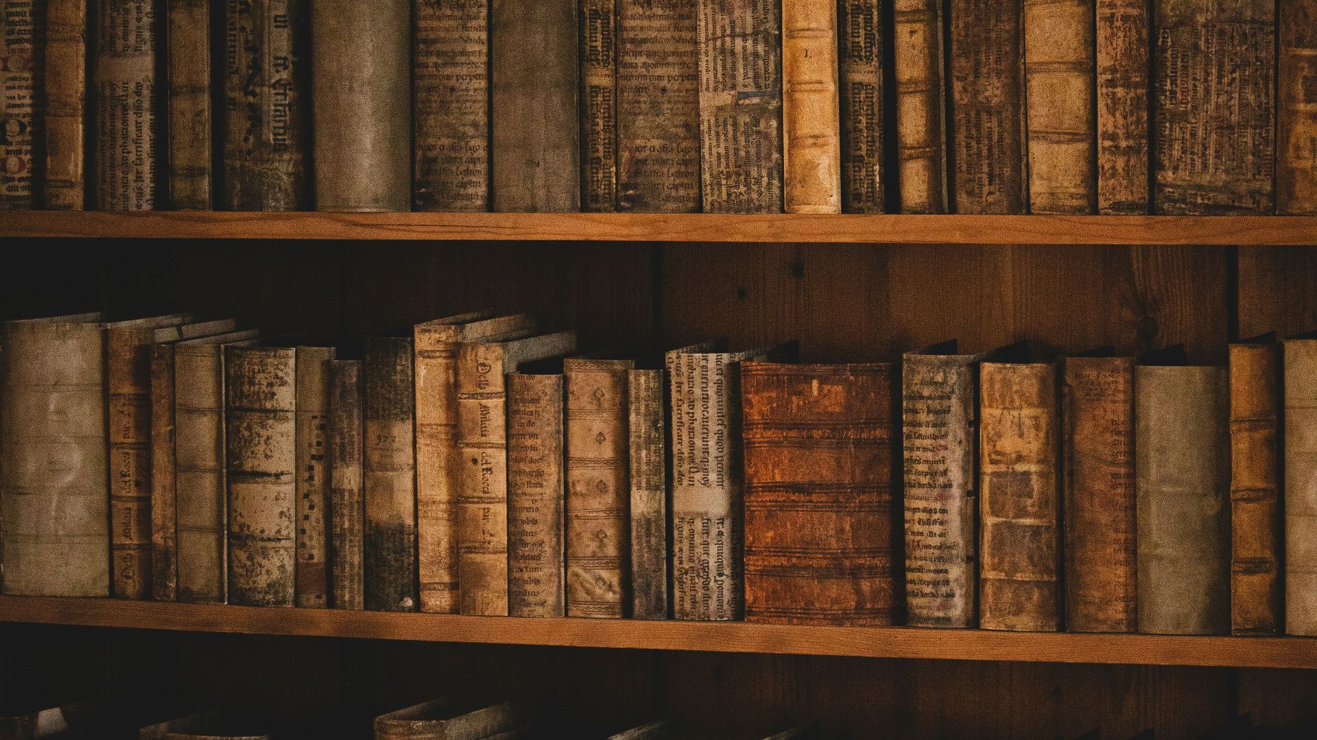brown wooden book shelf with books