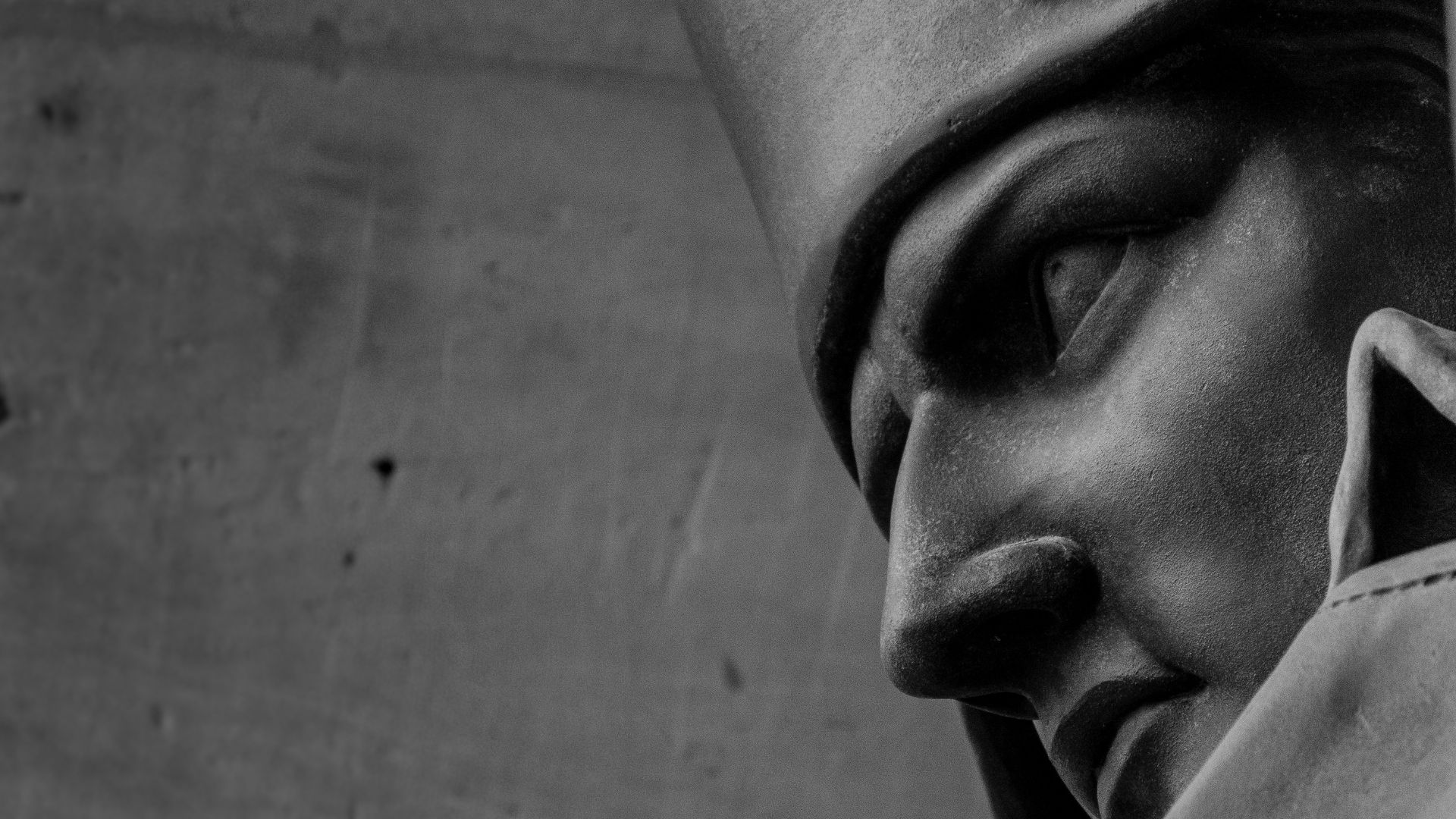 grayscale photo of persons face