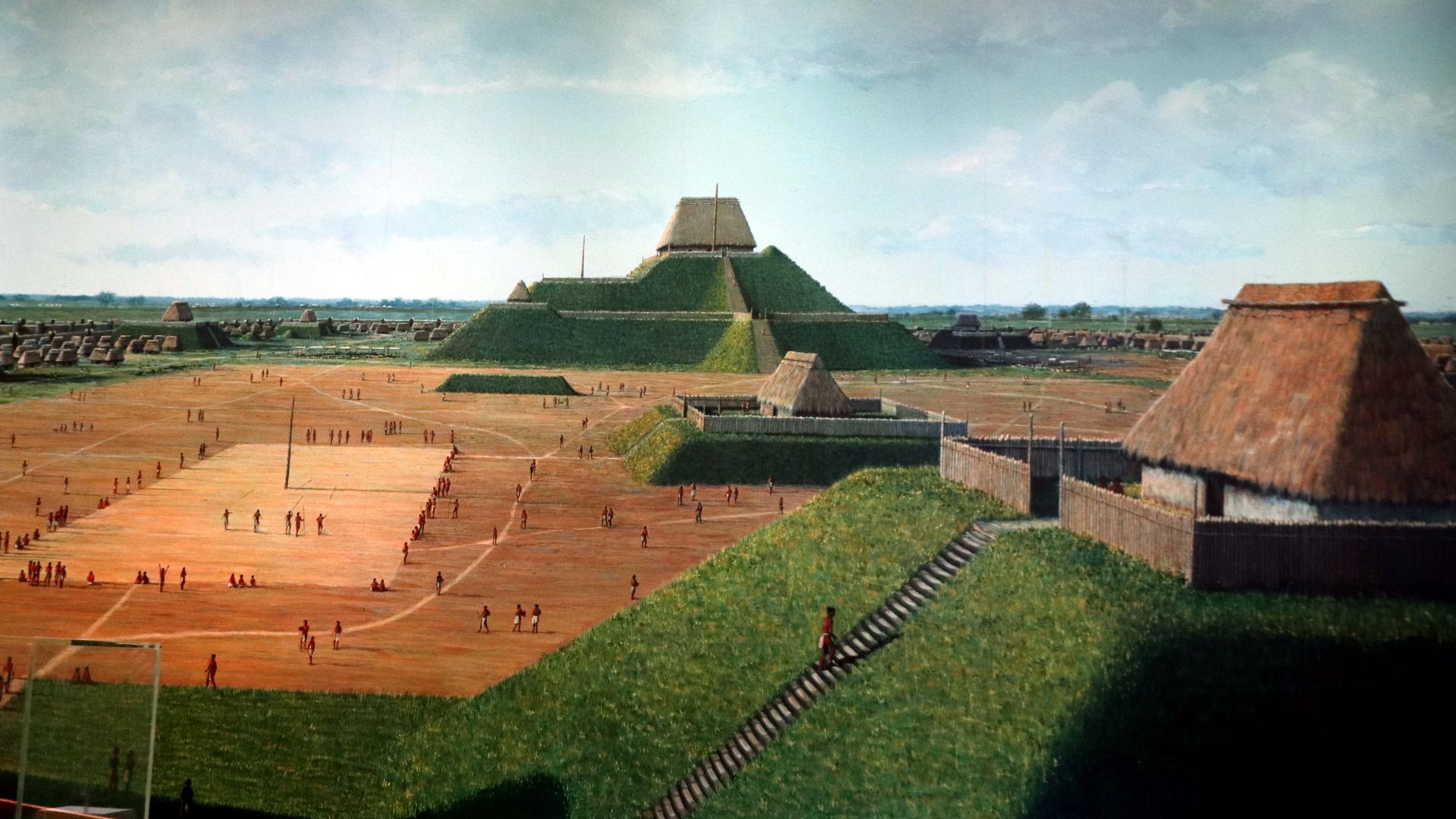 File:Cahokia Mounds -- UNESCO reconstruction.jpg