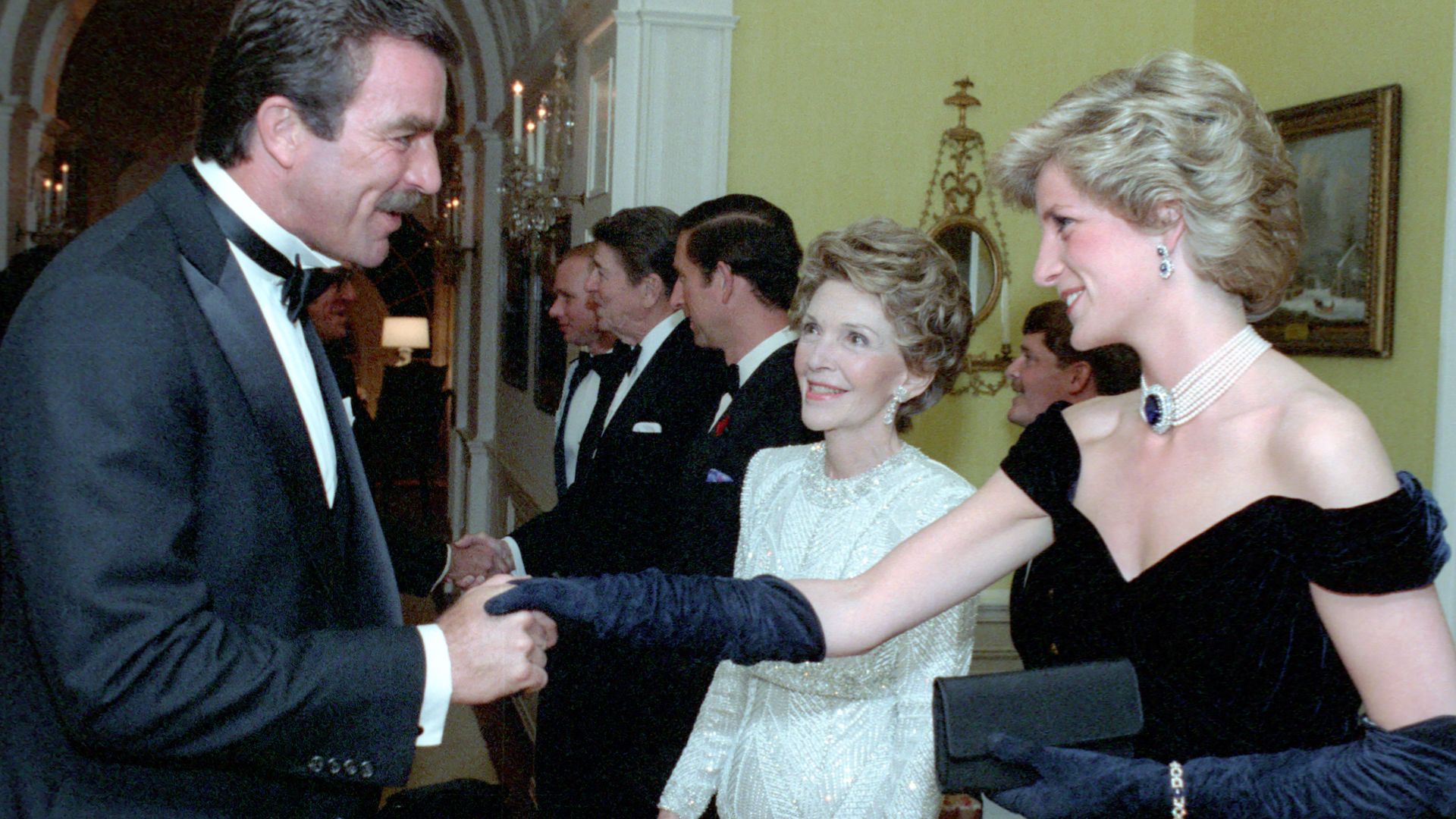 File:Princess Diana is greeted by Tom Selleck.jpg
