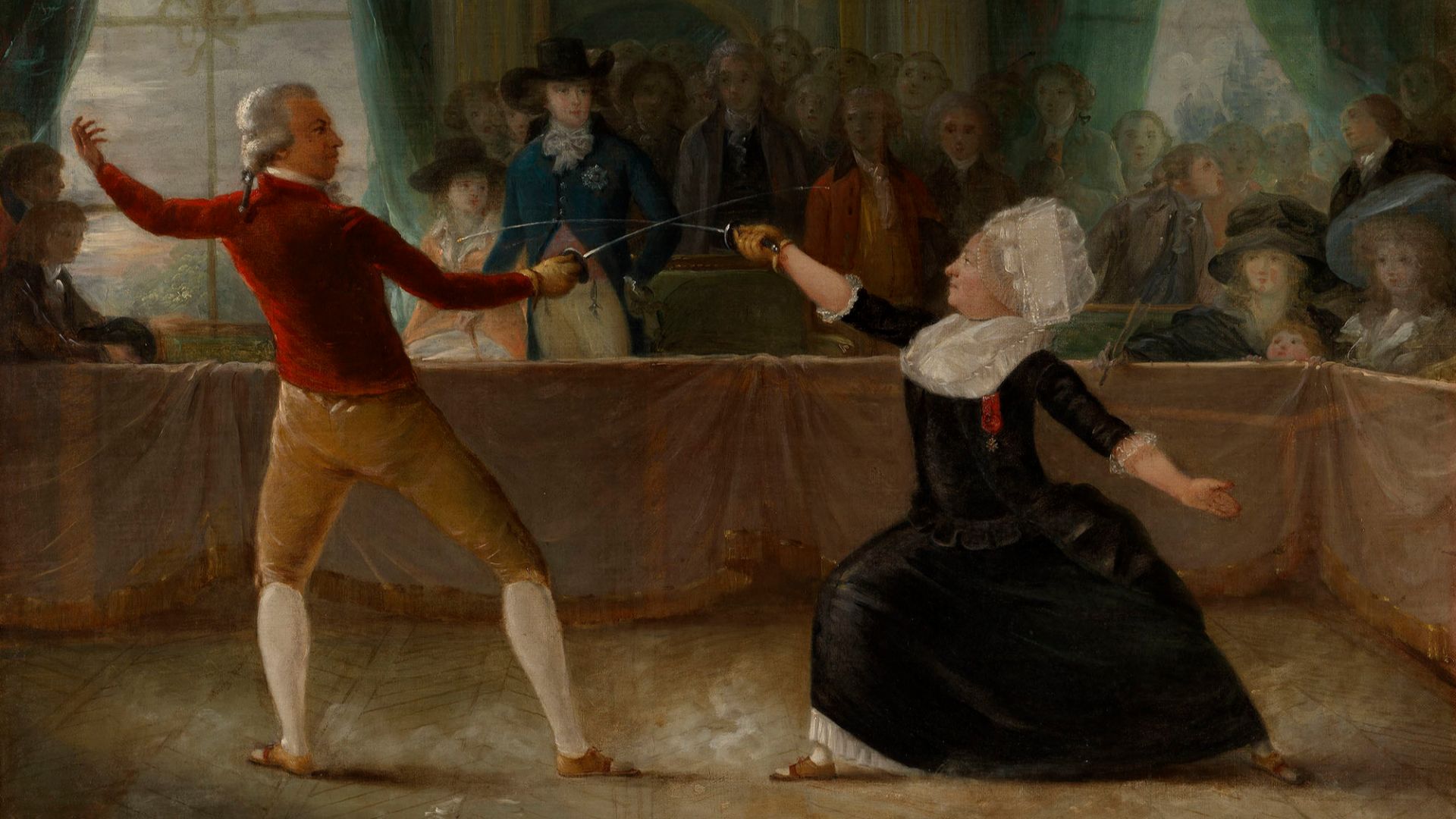 File:Alexandre-Auguste Robineau (1747-1828) - The Fencing-Match between the Chevalier de Saint-George and the Chevalier d'Eon - RCIN 400636 - Royal Collection.jpg