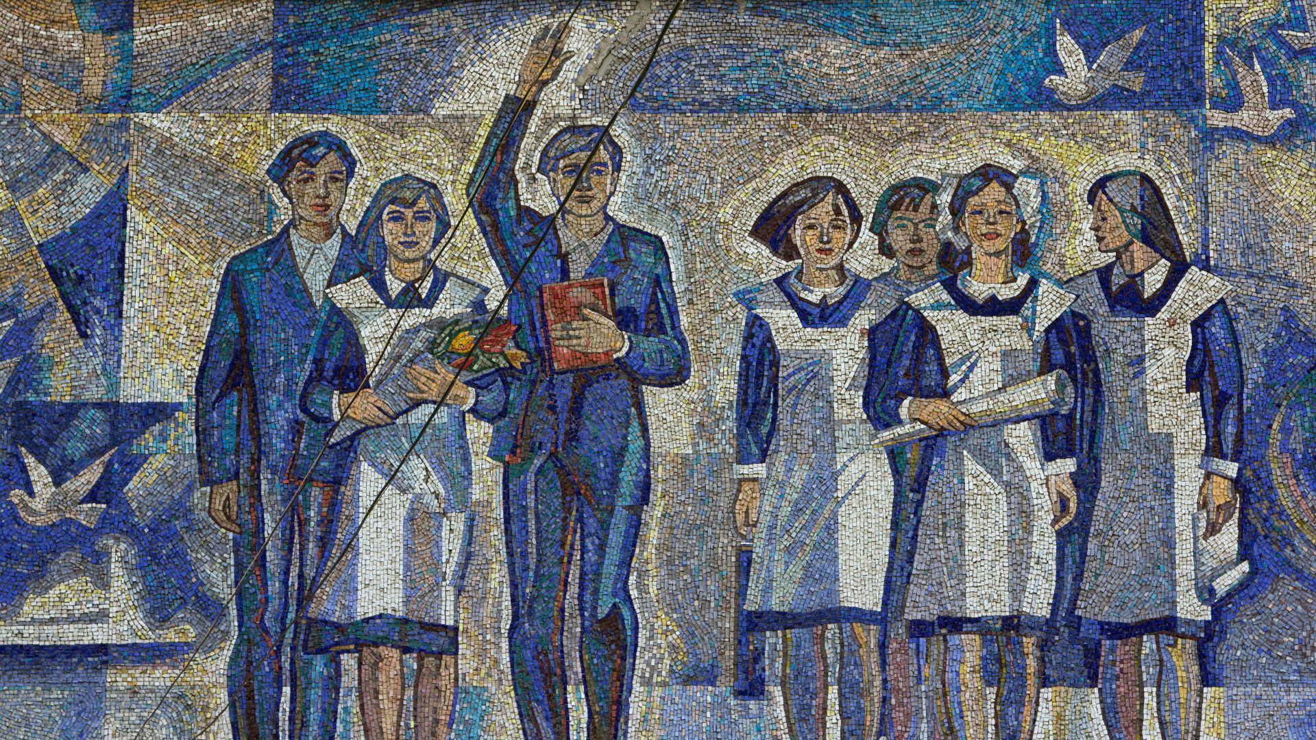 drawing of women and men