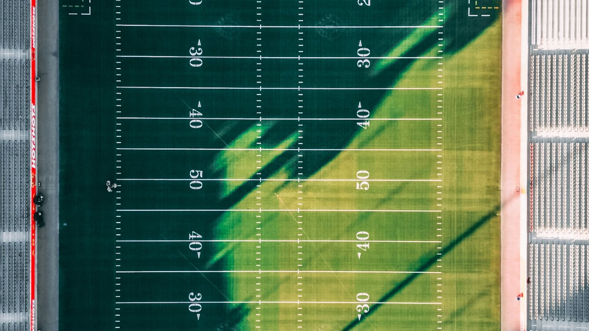 aerial photo of football field during daytime