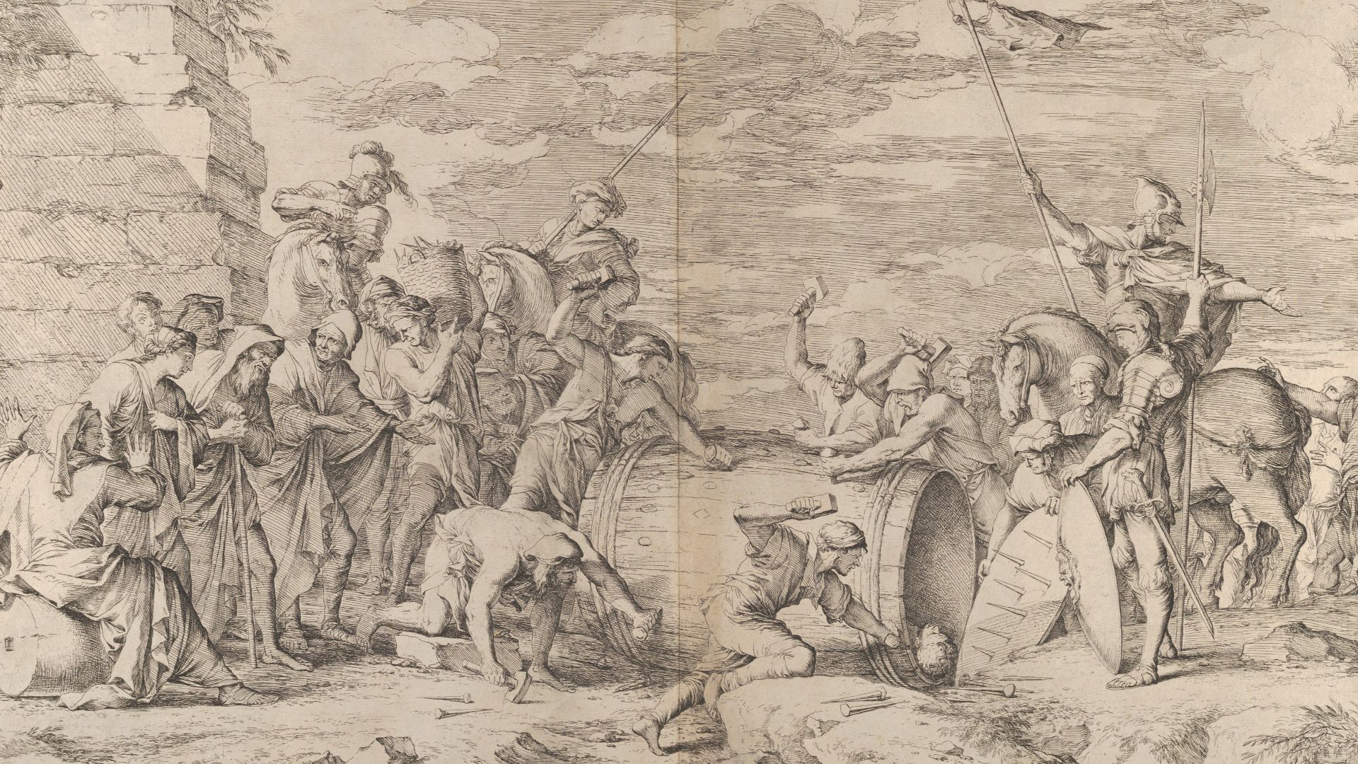 File:The death of Marcus Atilius Regulus, showng being nailed into ...