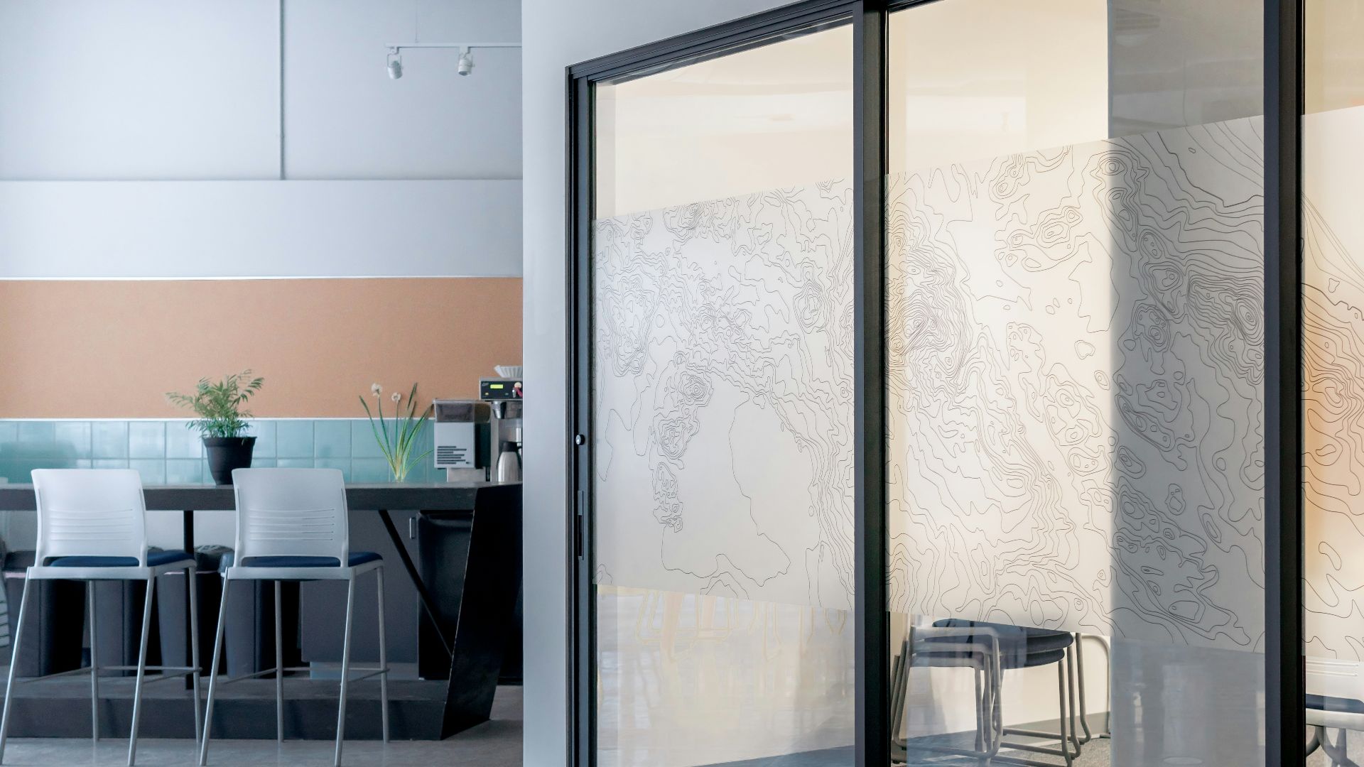 sliding door beside wall
