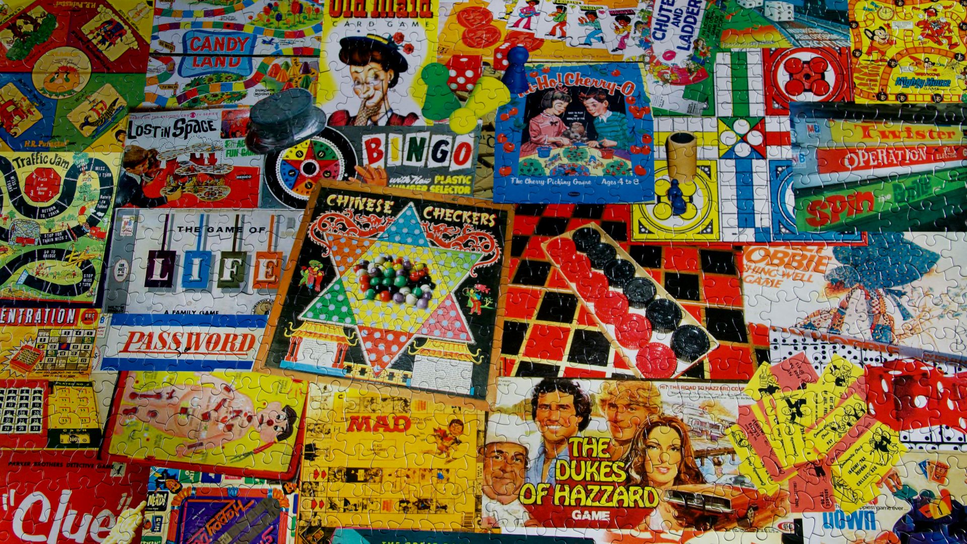 a wall covered in lots of different types of stickers