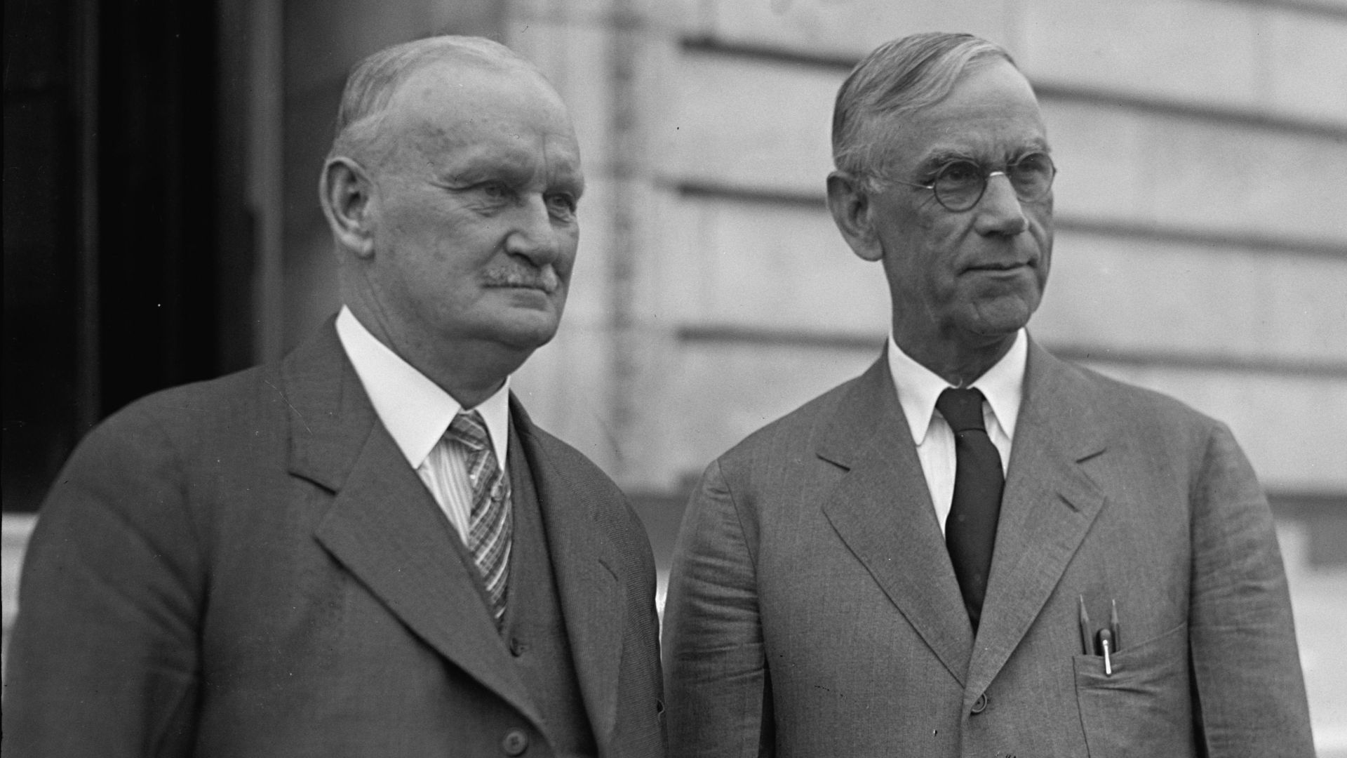 File:Smoot and Hawley standing together, April 11, 1929.jpg