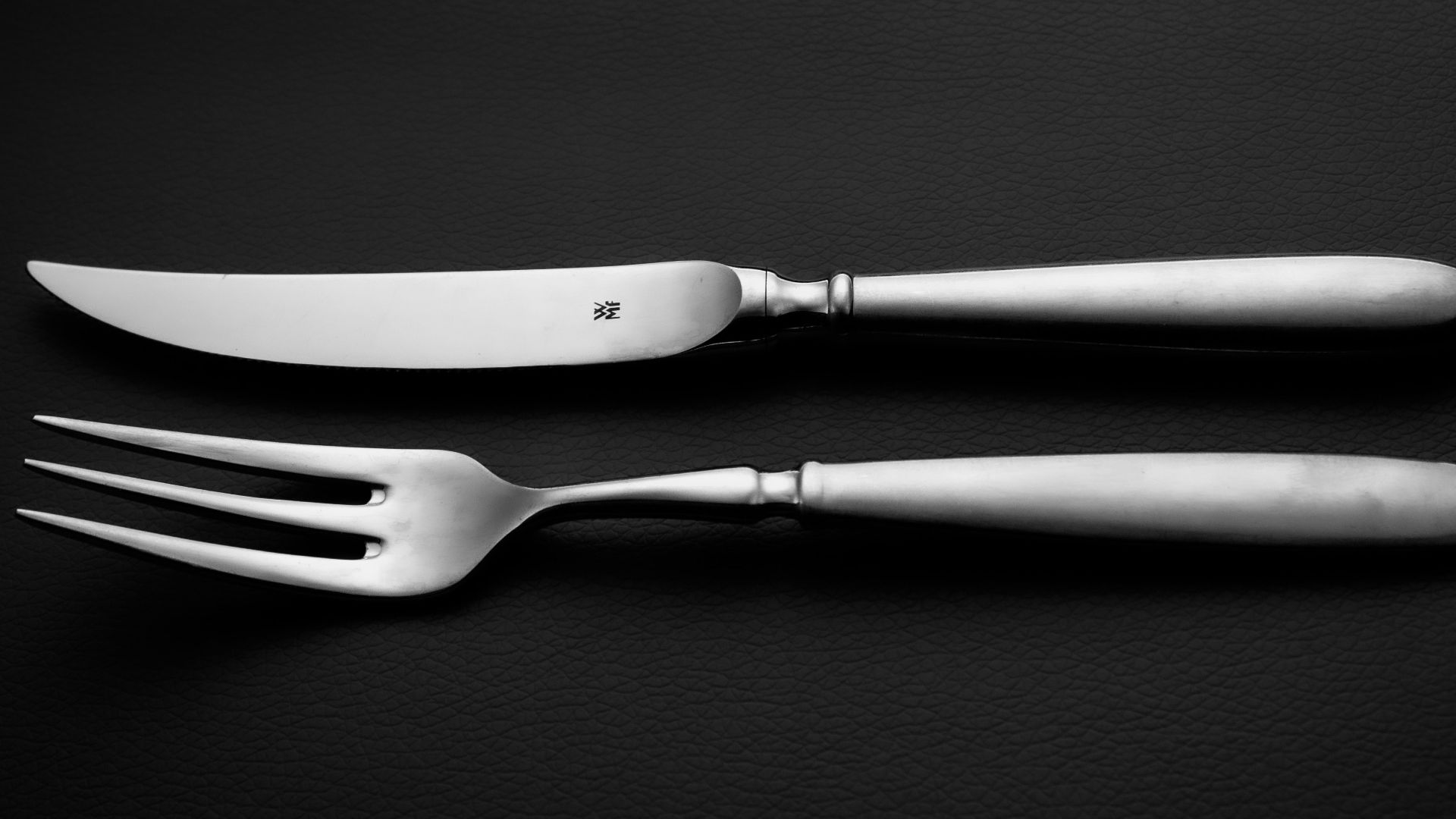 silver fork and bread knife