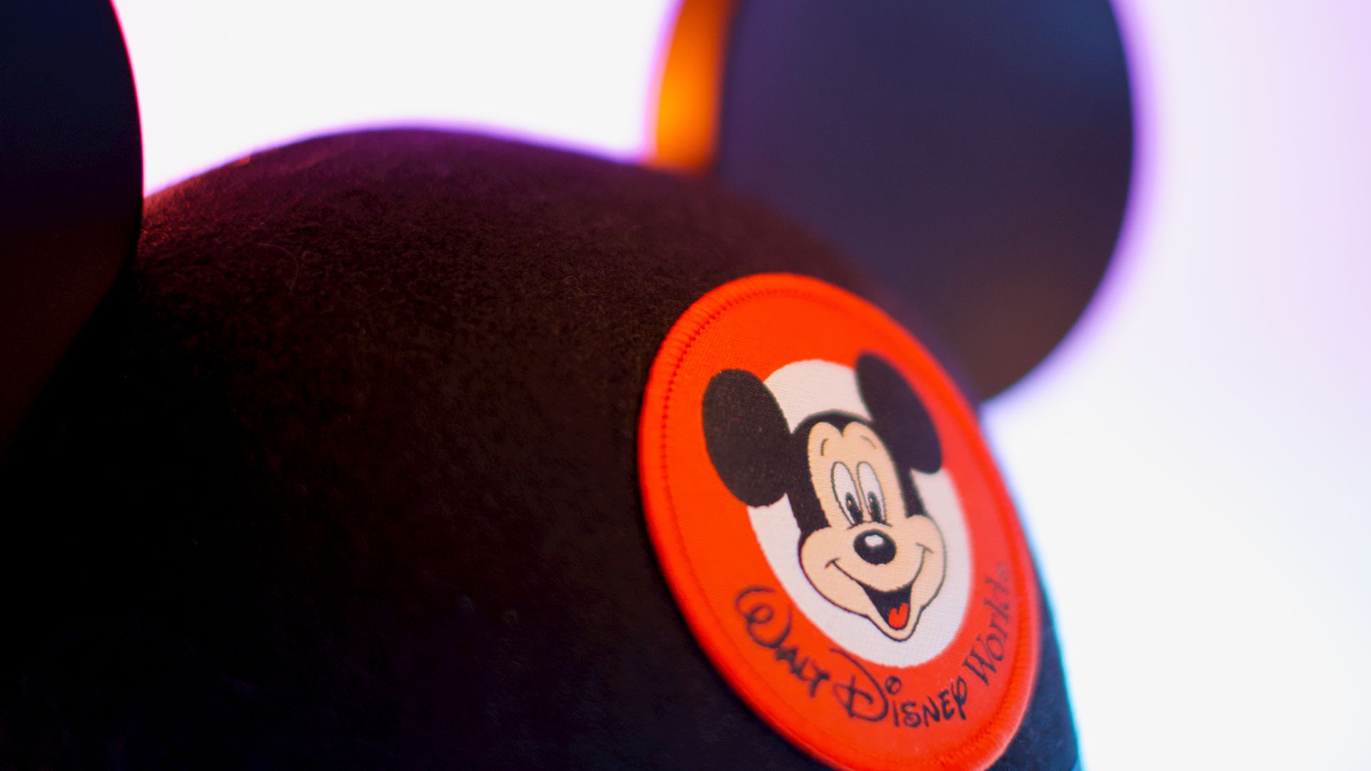 black and orange mickey mouse cap
