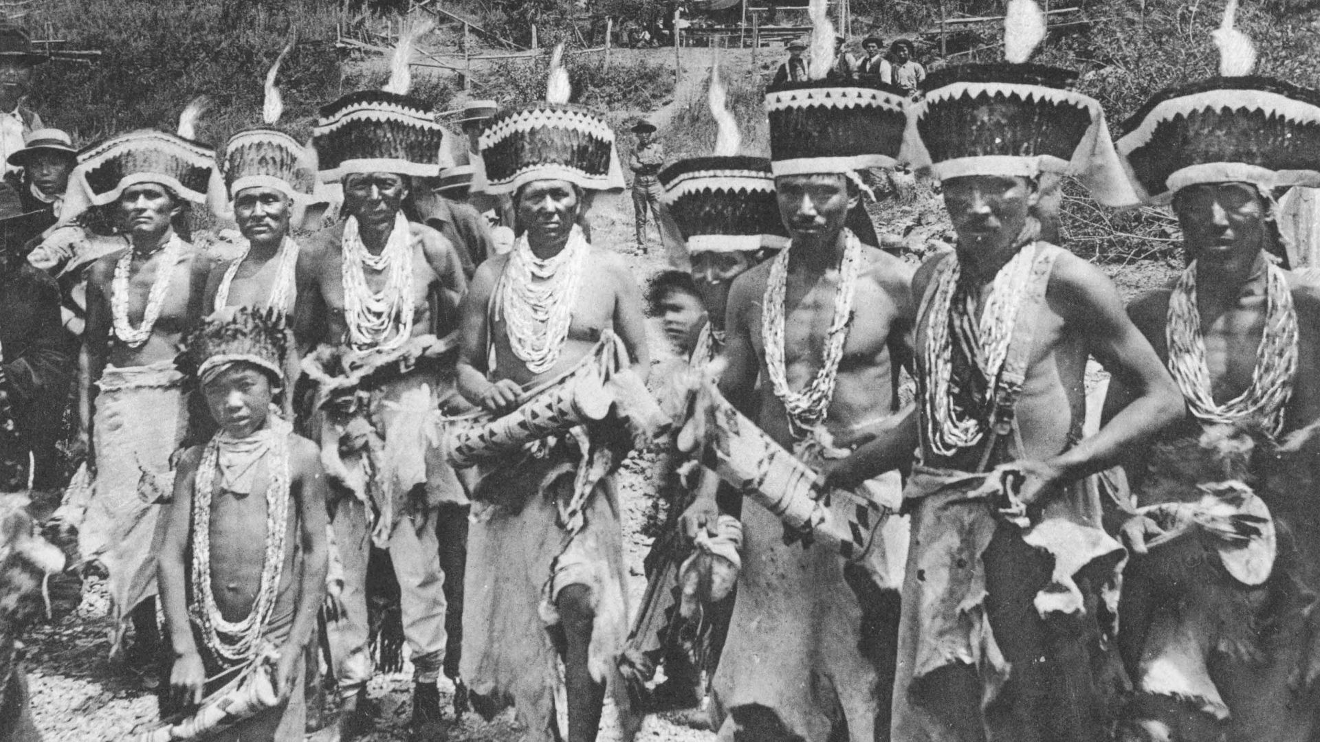 File:Hupa men at jumping dance with Yurok.jpg