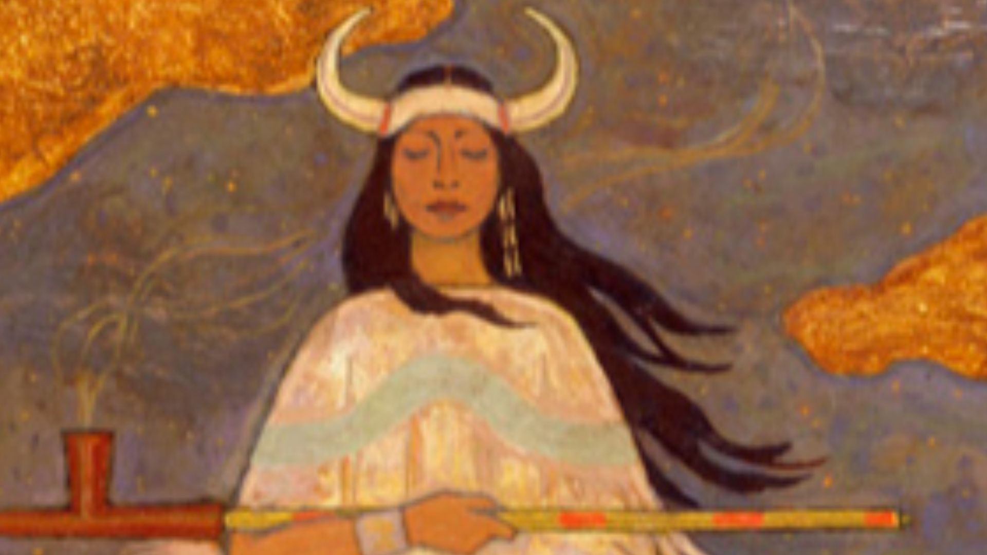 File:Detail from “Apparition of the Buffalo Calf Maiden” (1959) by Frithjof Schuon.jpg