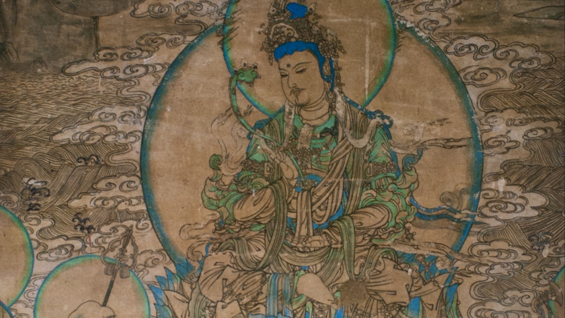 File:Yulin Cave 3 w wall Manjusri (Western Xia).jpg