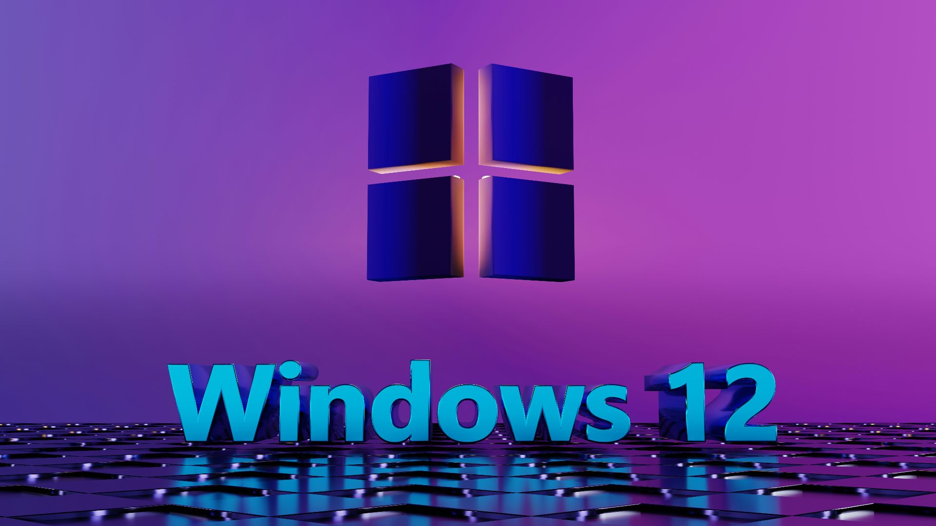 a purple background with the word windows 12 on it