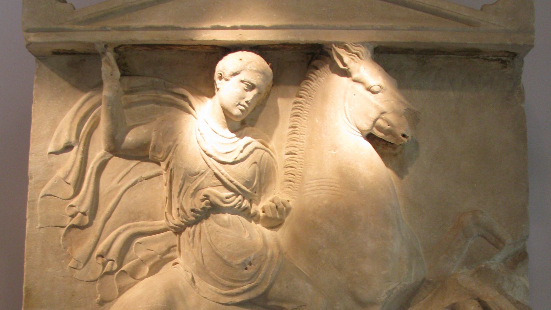 File:Grave relief of Dexileos, son of Lysanias, of Thorikos (Ca. 390 BC) (4454389225).jpg