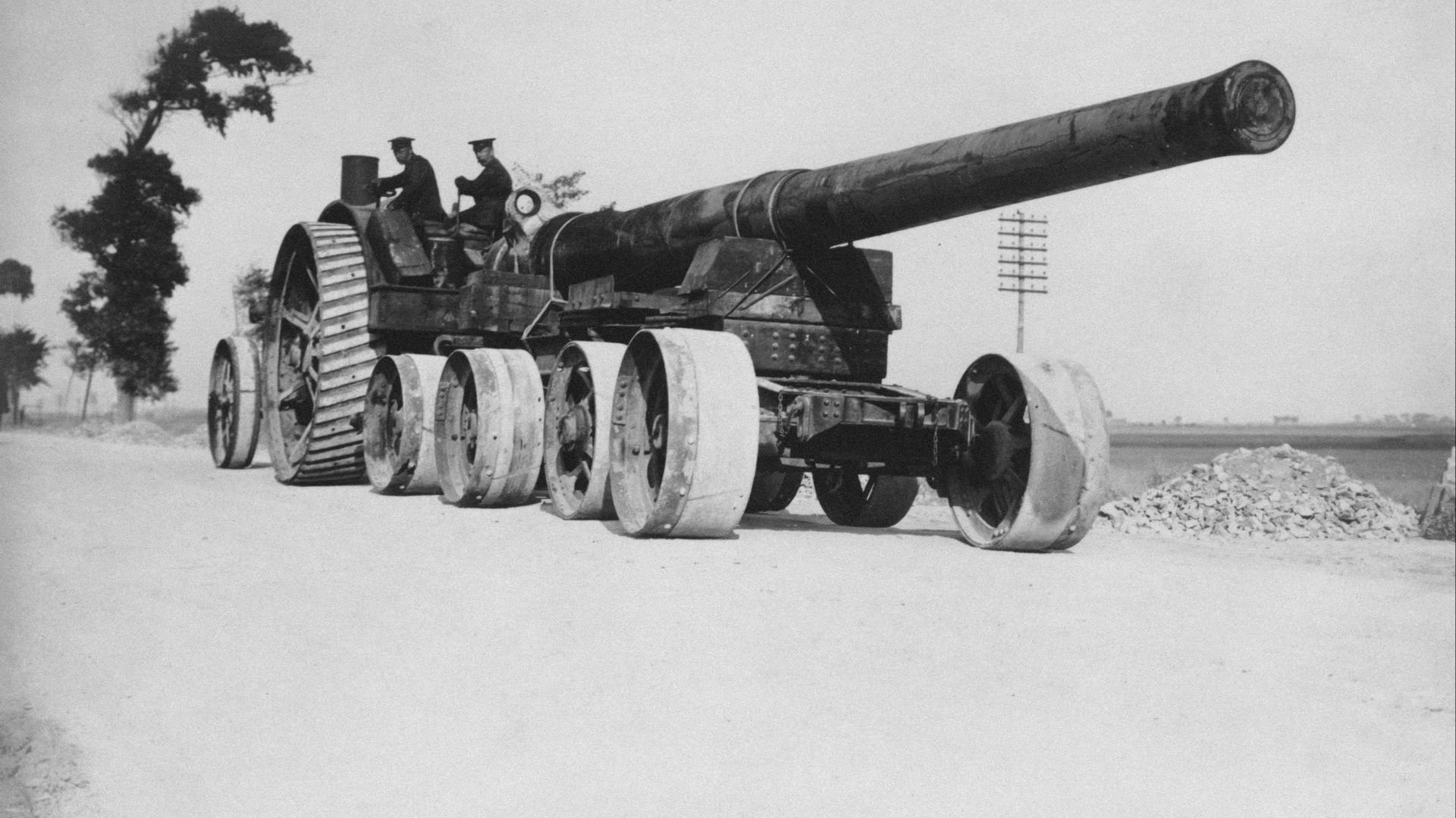 a black and white photo of a cannon