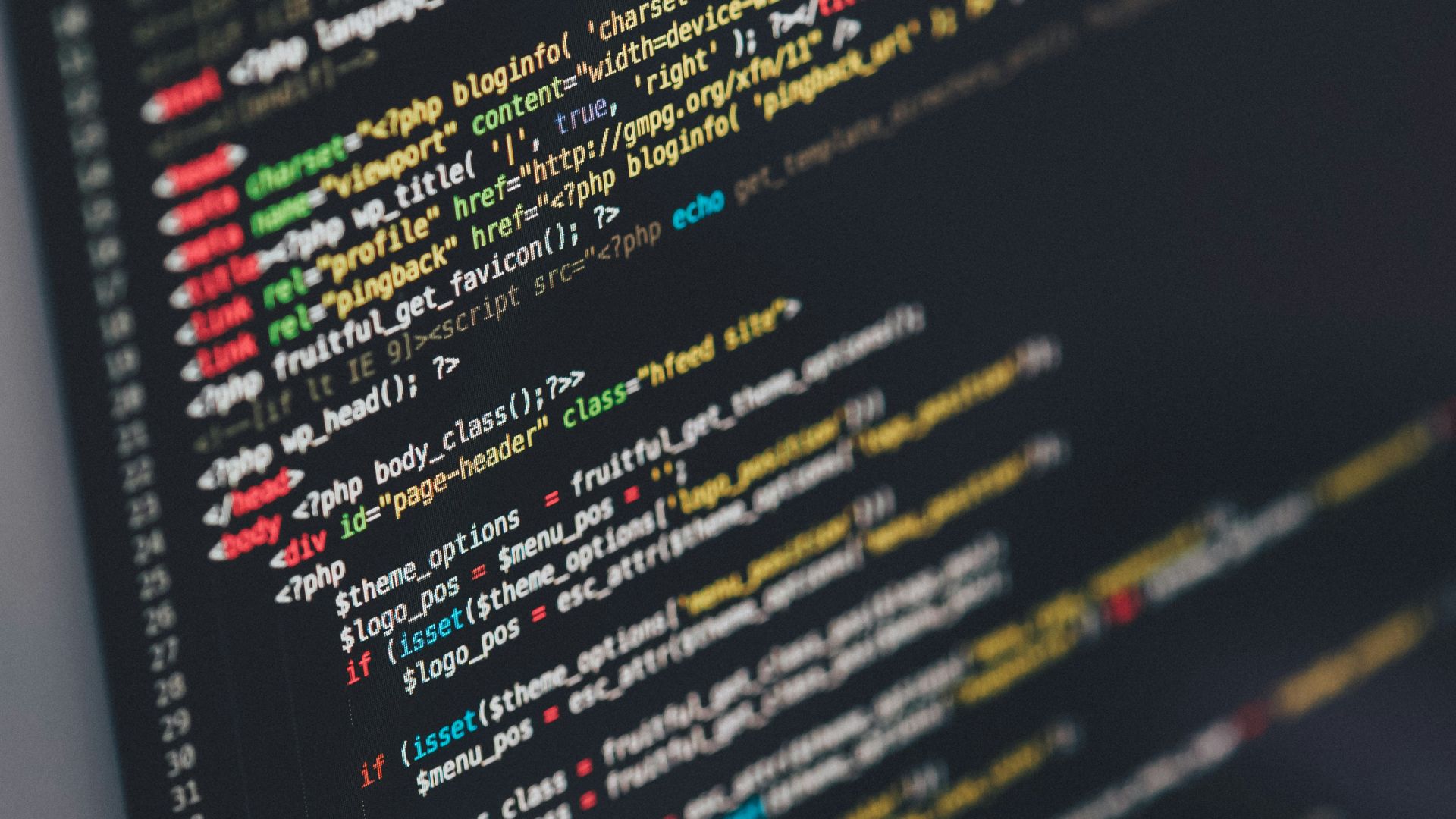 monitor showing Java programming