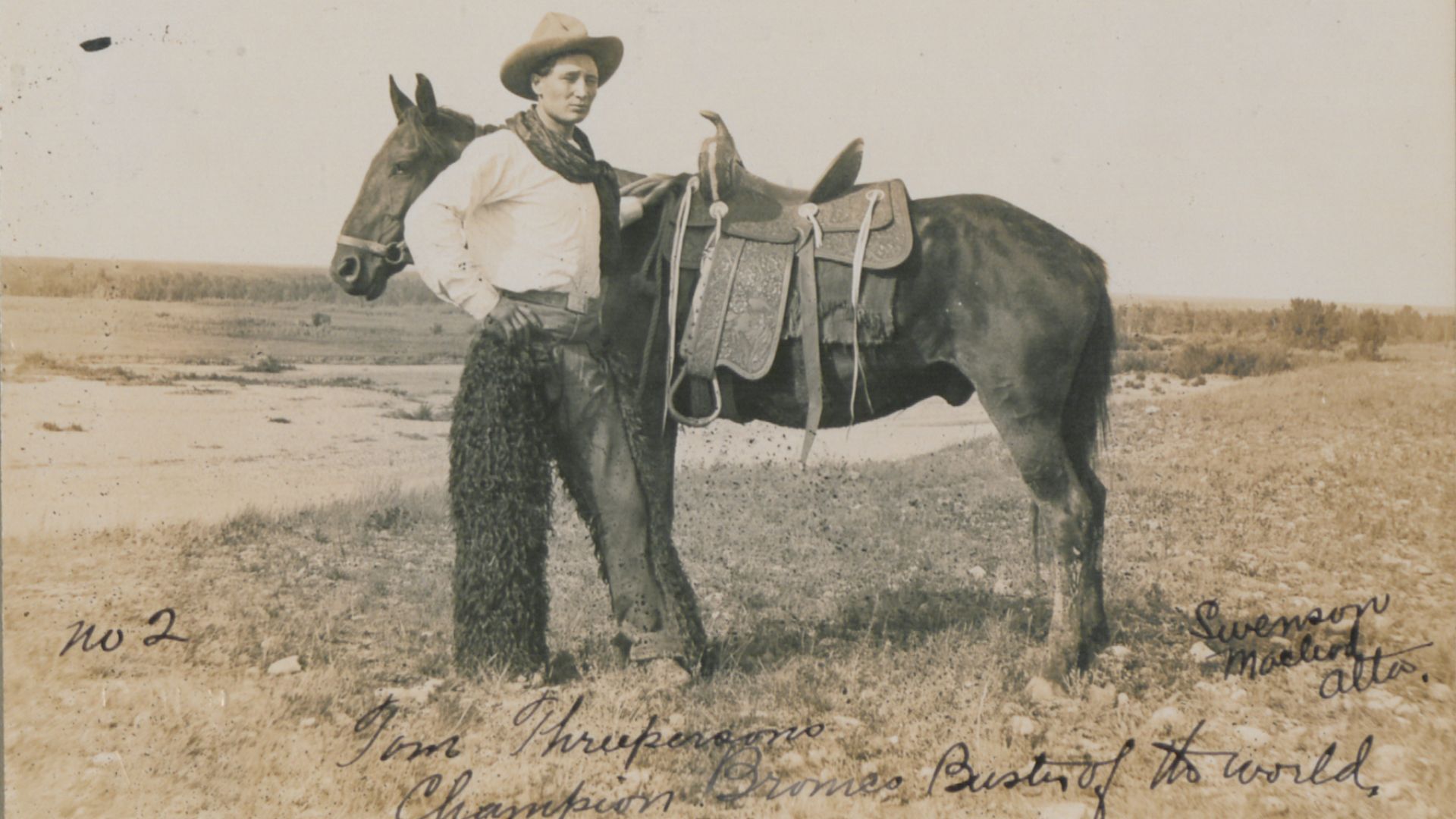 File:Tom Threepersons, champion bronco buster of the world No 2 (HS85-10-25957).jpg