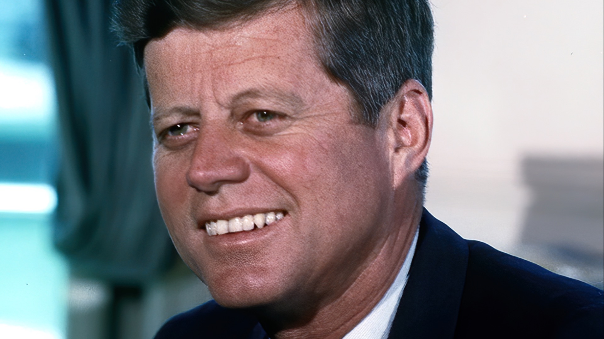 File:John F. Kennedy, White House color photo portrait.jpg