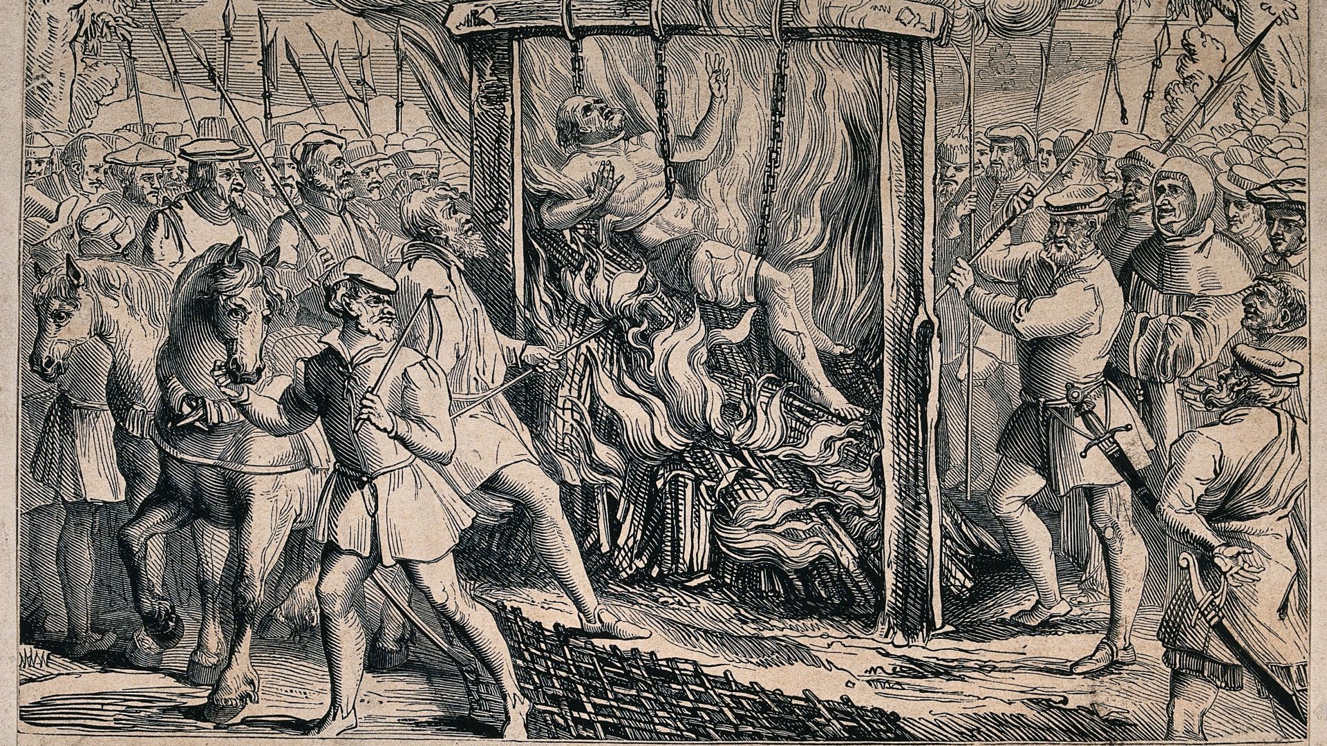 File:The burning of Sir John Cobham, Lord Oldcastle, a Lollard an Wellcome V0041775.jpg