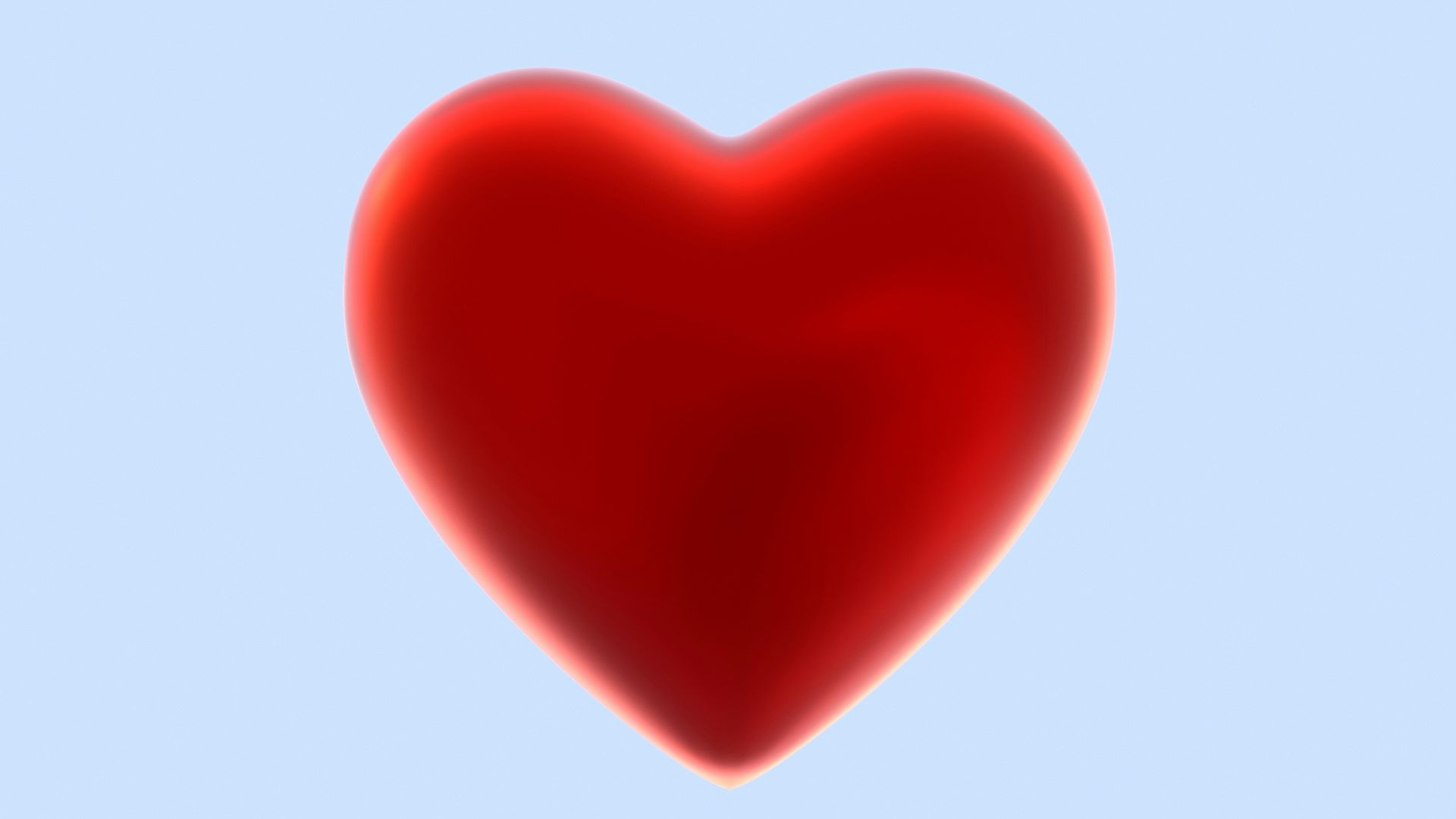 A red heart on a blue background