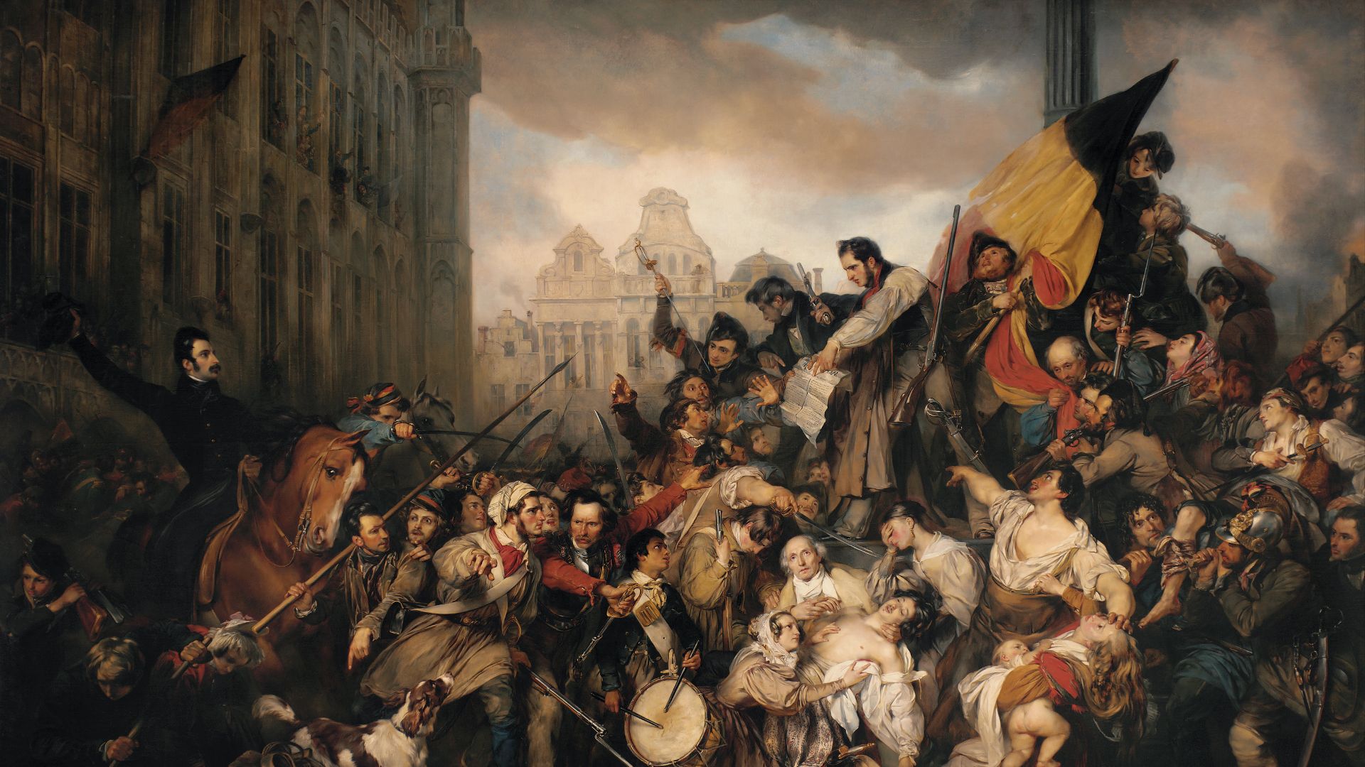 File:Gustave Wappers - Episode of the September Days 1830, on the Grand Place of Brussels - Google Art Project.jpg