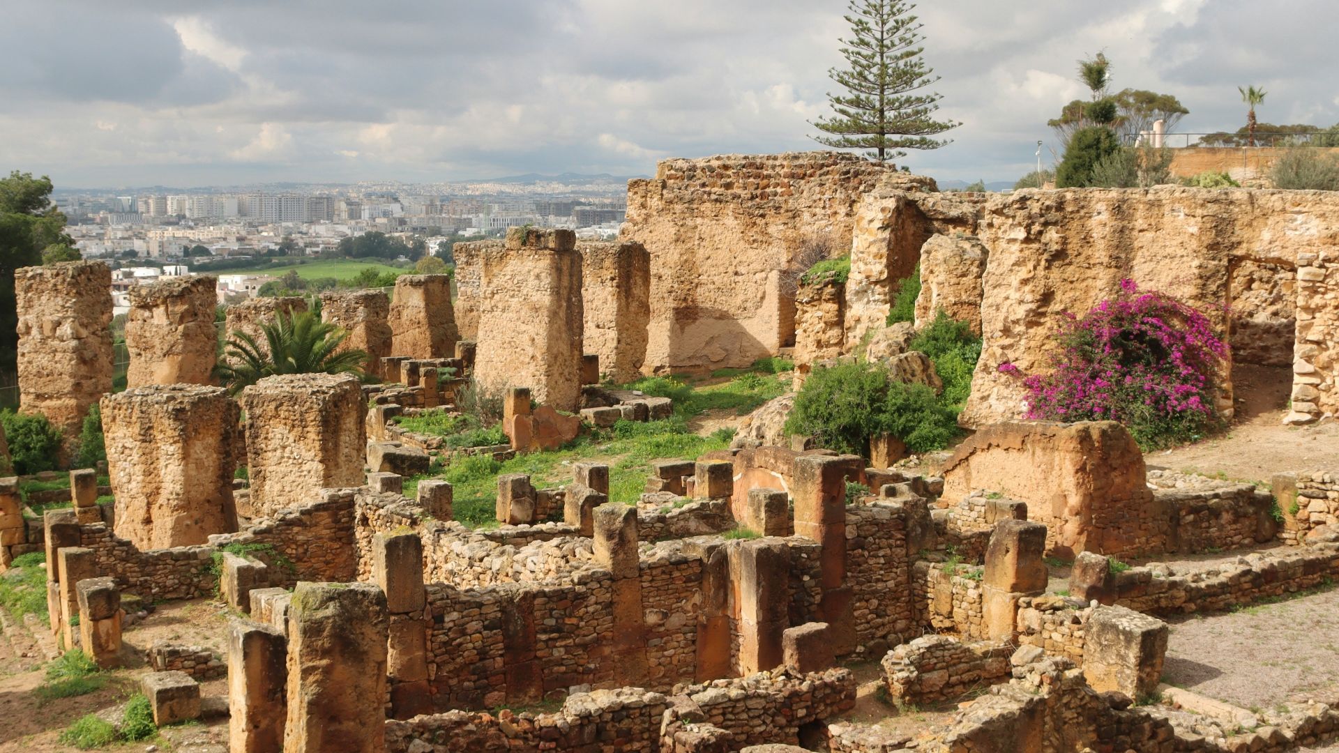 The ruins of the ancient city of pompei