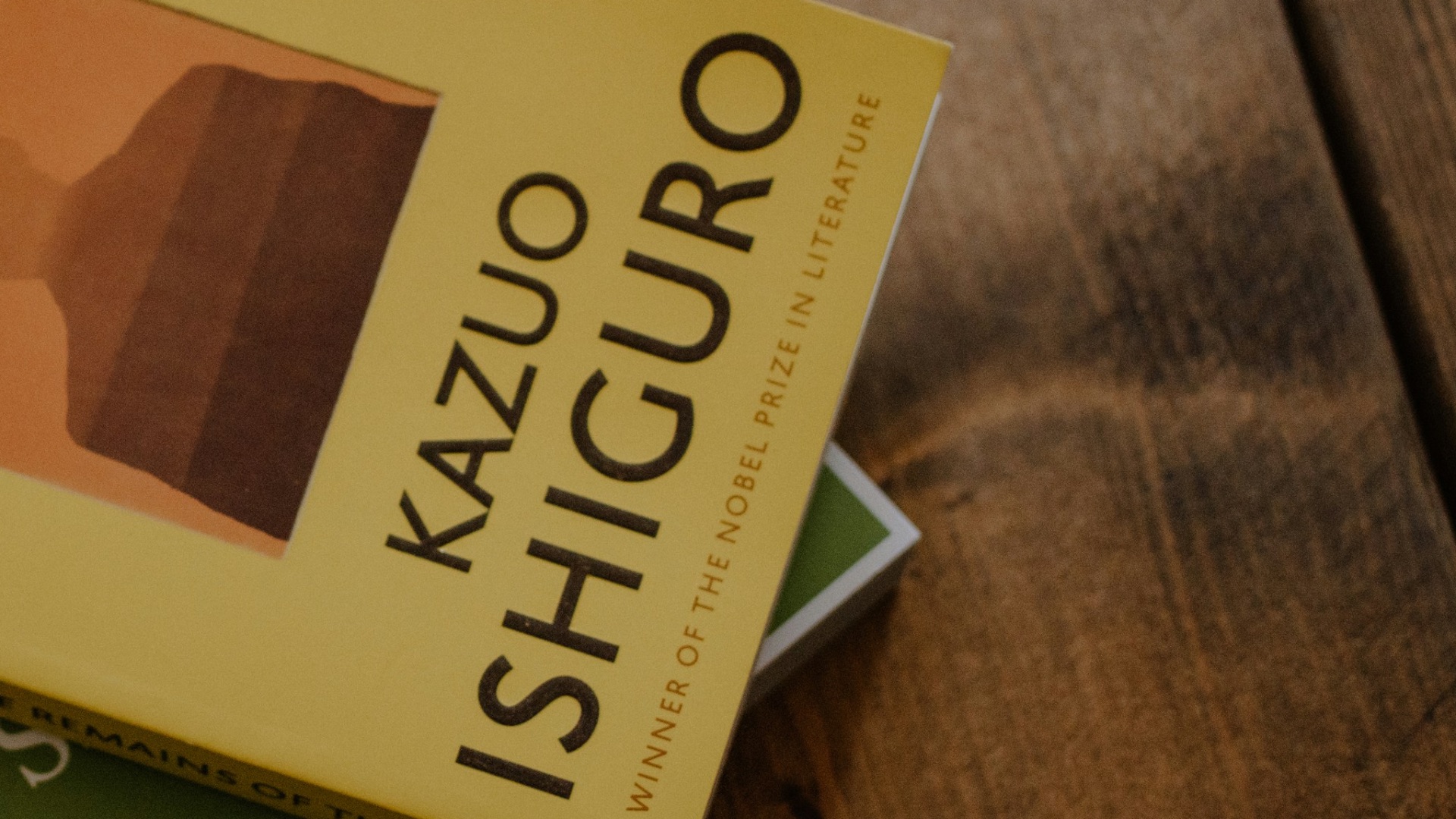 The remains of the day book on wooden table