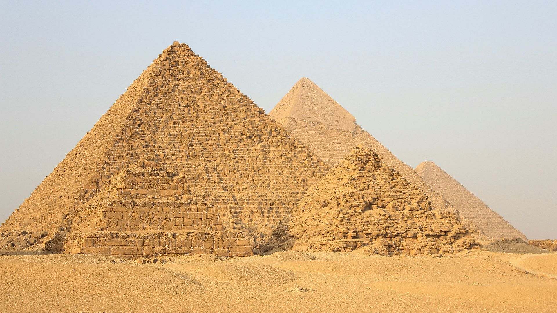 landscape photography of pyramid