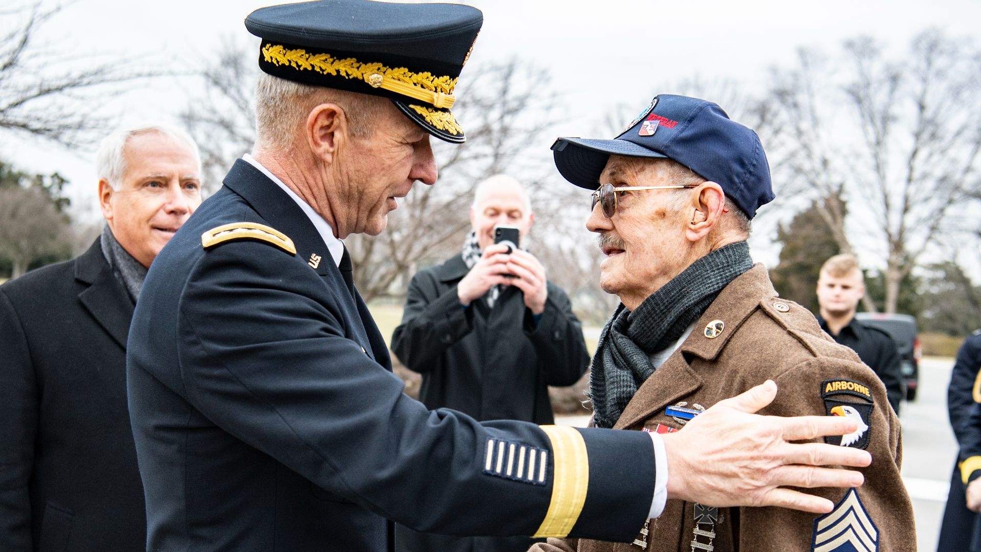 File:Battle of the Bulge Association Remembrance Ceremony at the Battle of the Bulge Monument at Arlington National Cemetery on January 25, 2023 - 7.jpg