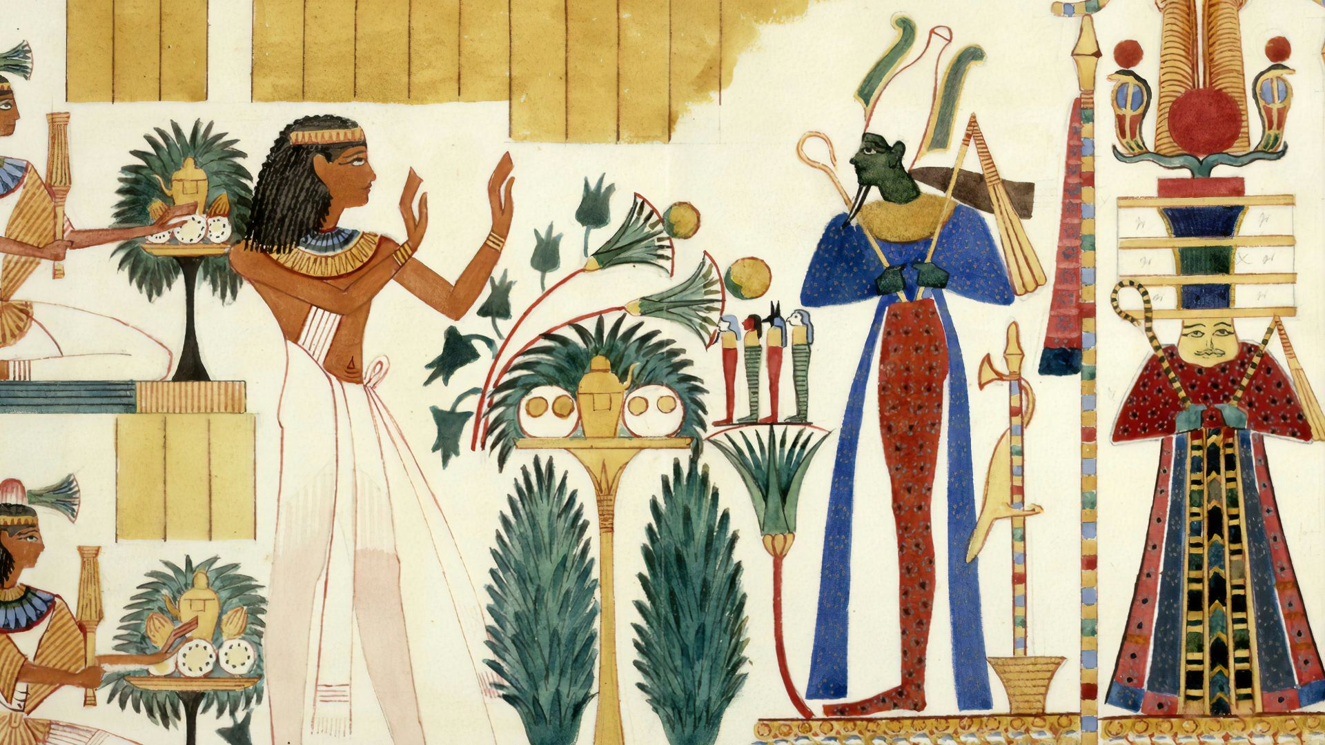 multicolored Egyptian painting