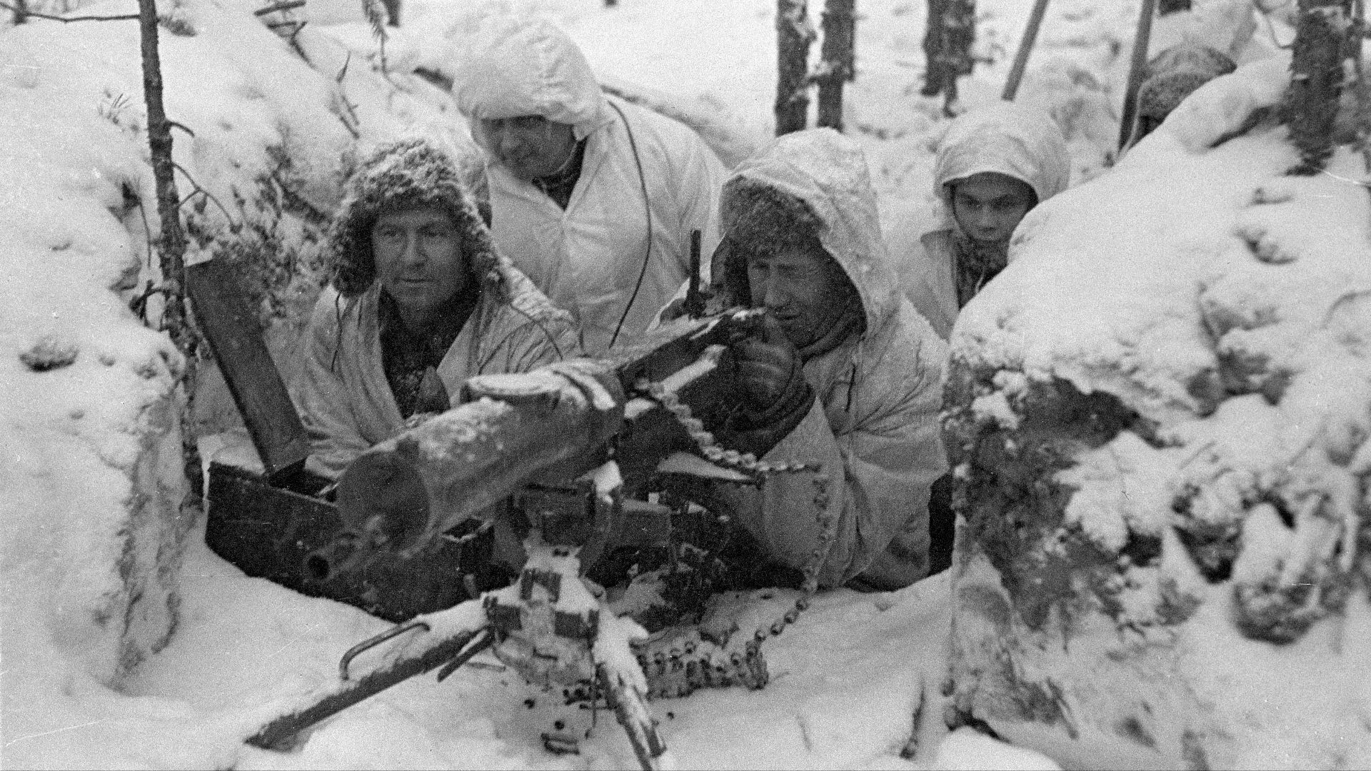 File:A Finnish Maxim M-32 machine gun nest during the Winter War.jpg