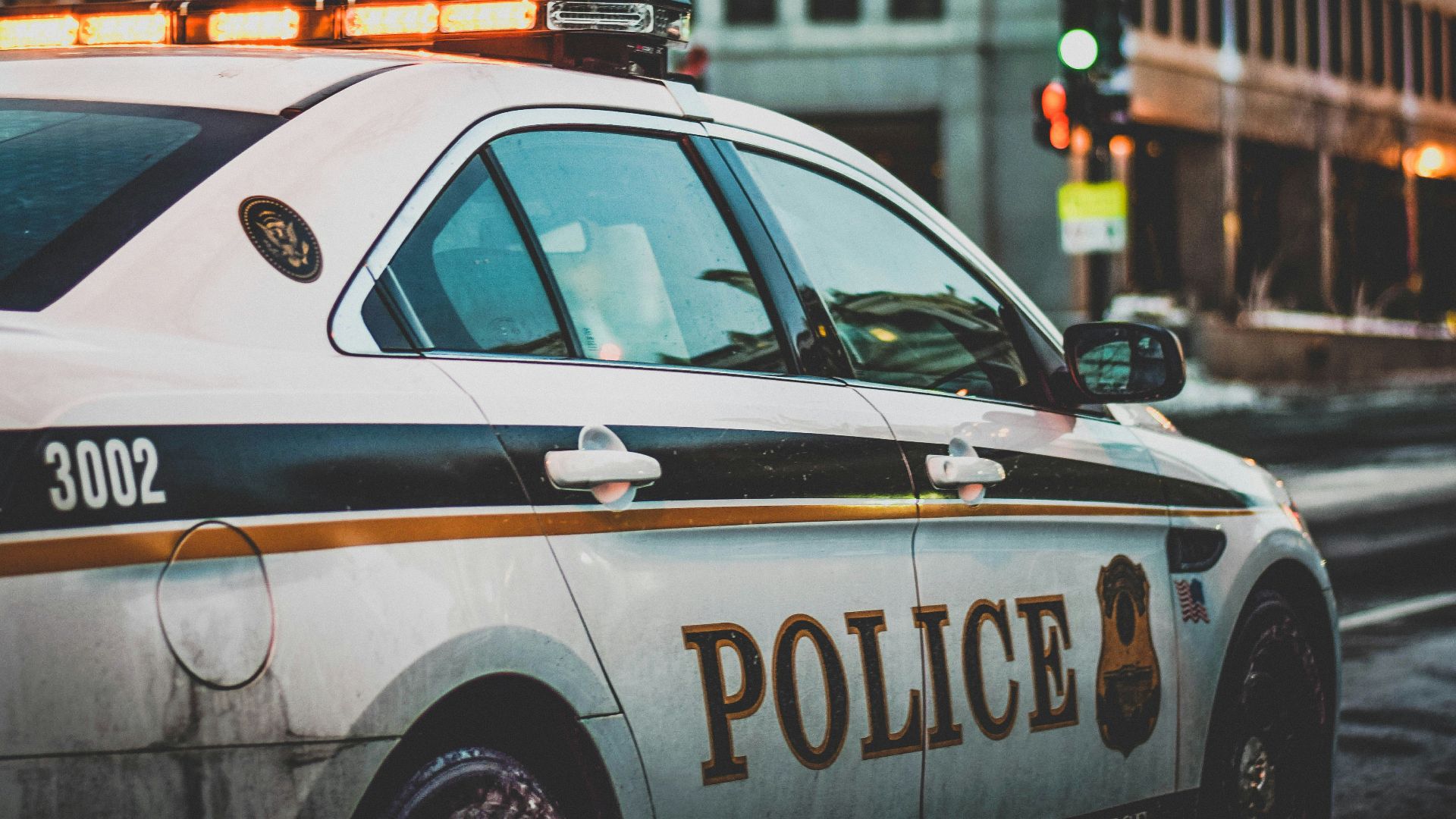 police car at street
