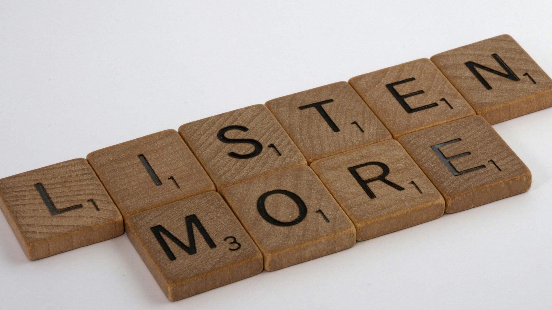 brown wooden i love you letter