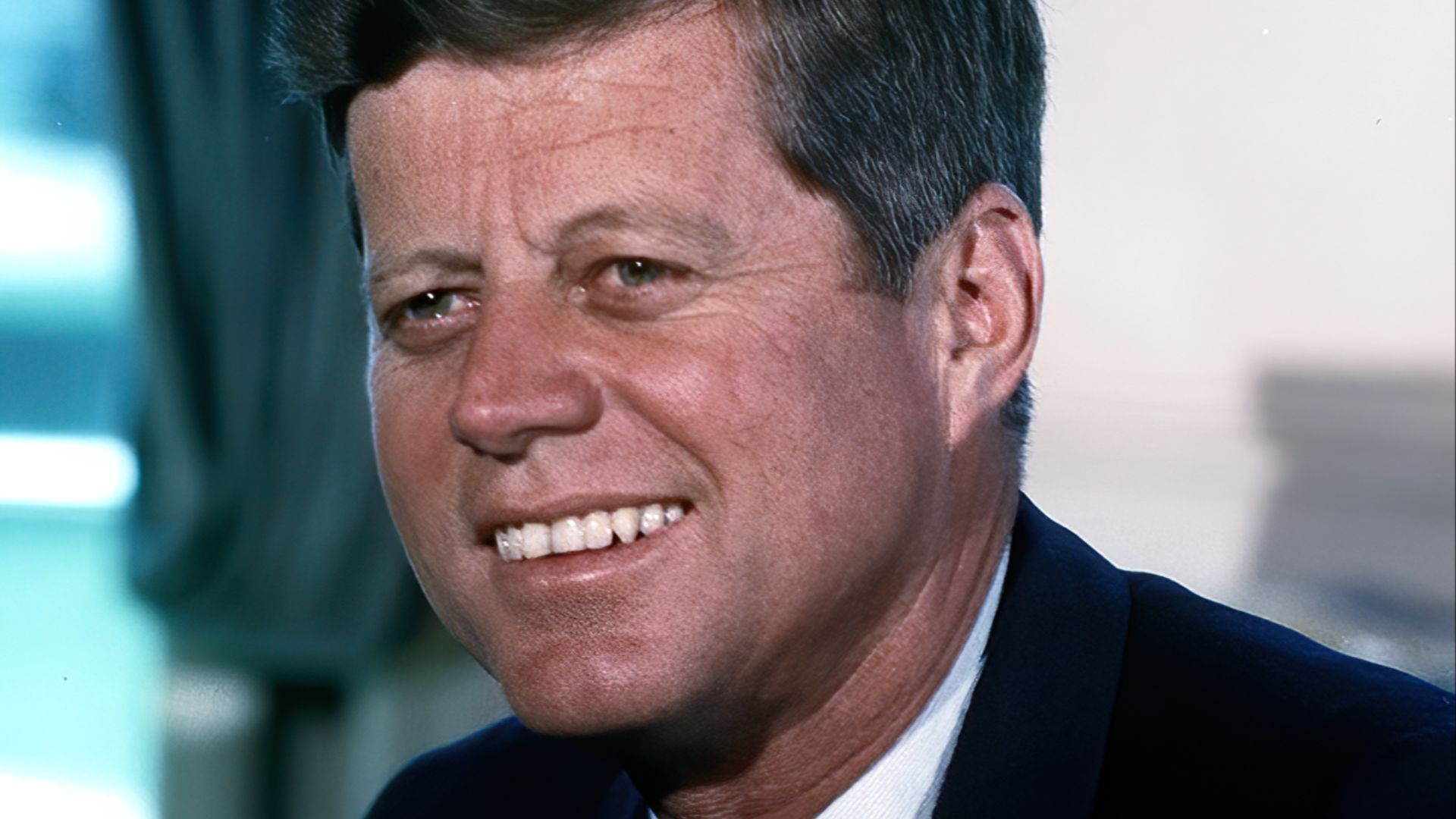 File:John F. Kennedy, White House color photo portrait.jpg