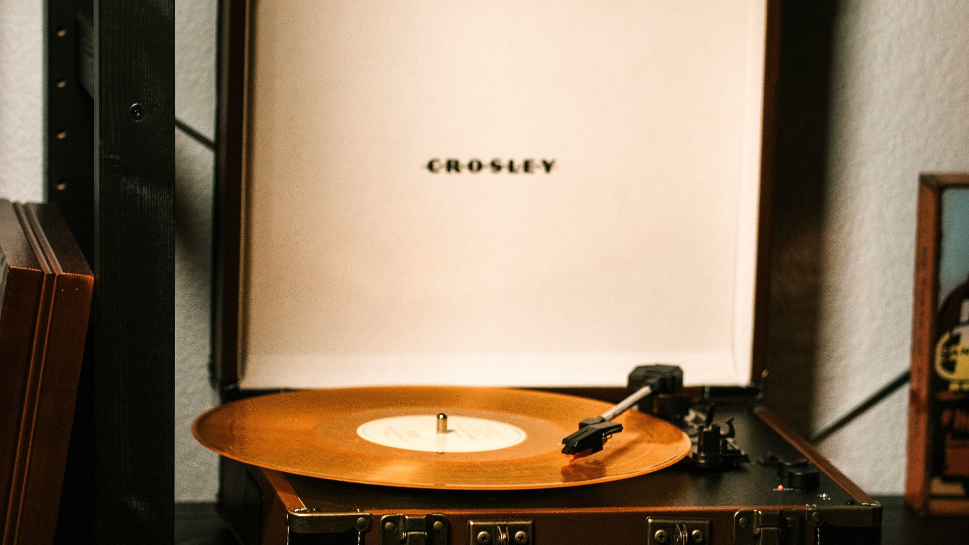 black and silver flat screen tv