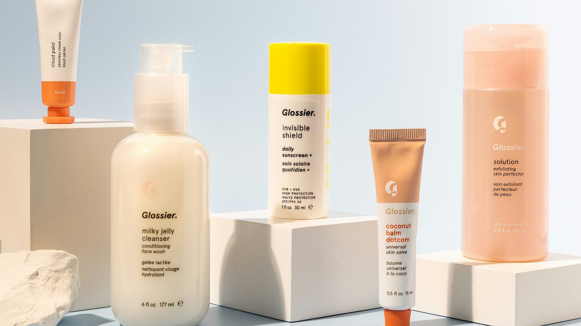 white and brown plastic bottles