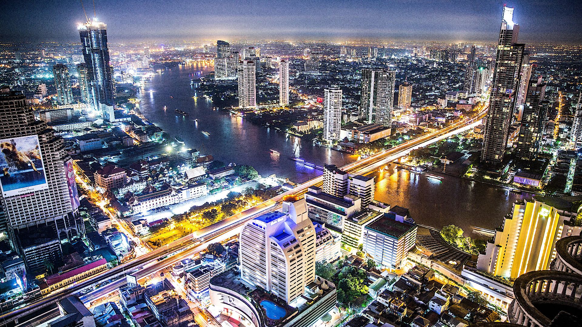 aerial photography of cityscape during night time