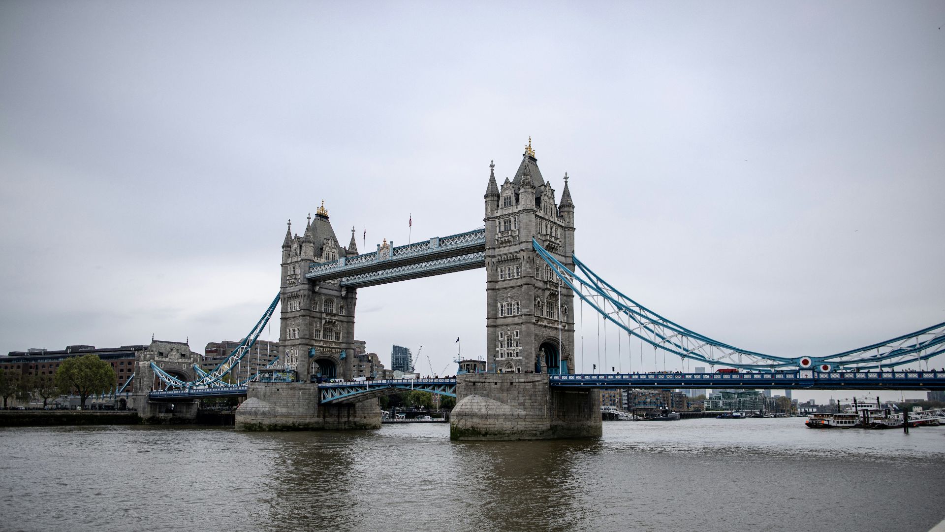 a view of a bridge over a body of water