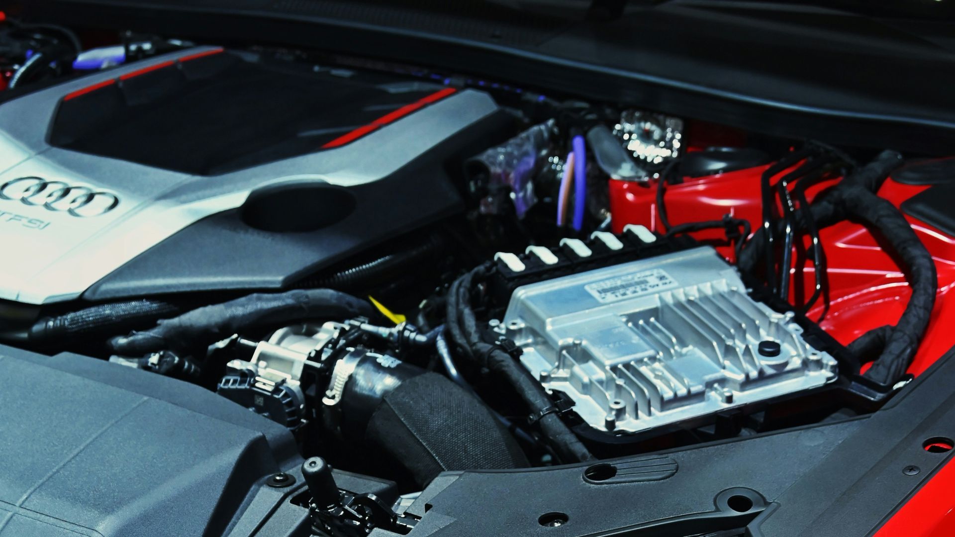 red and black honda car