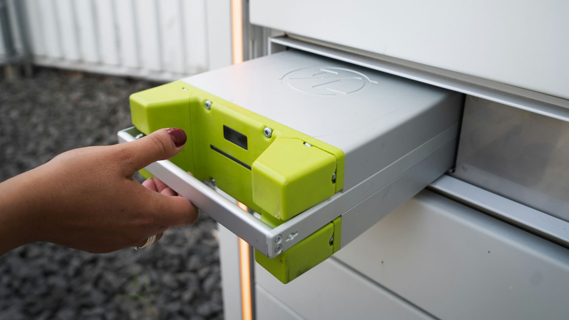 green and white plastic box