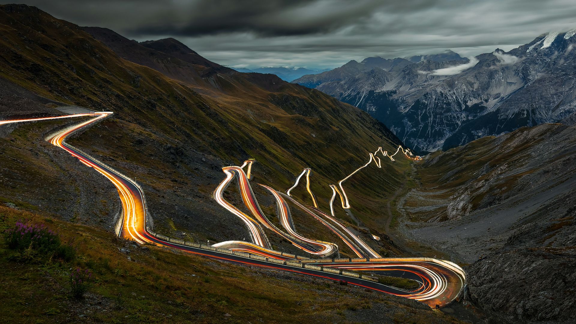 a road going through a mountain